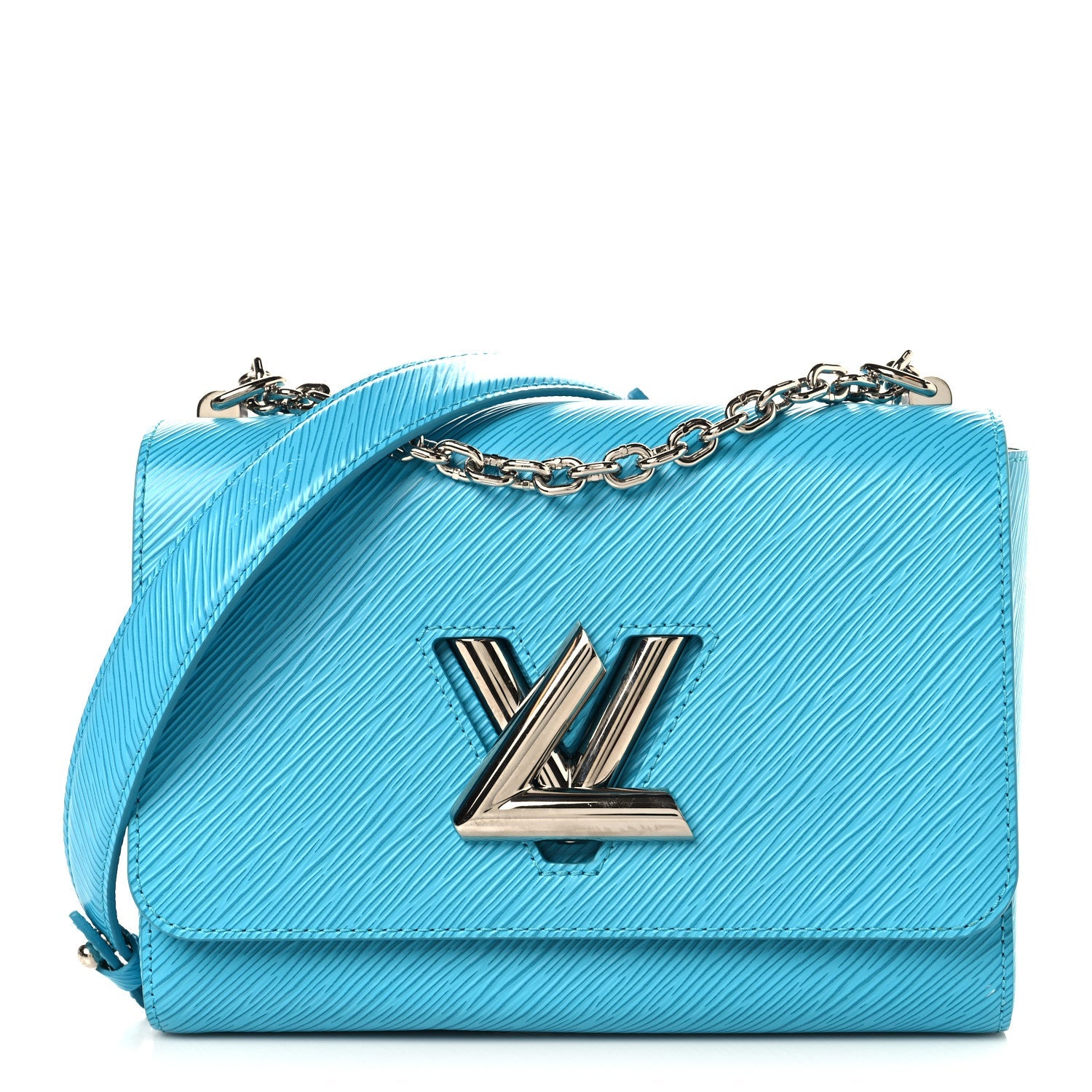 Epi Twist Shoulder Bag MM Turquoise