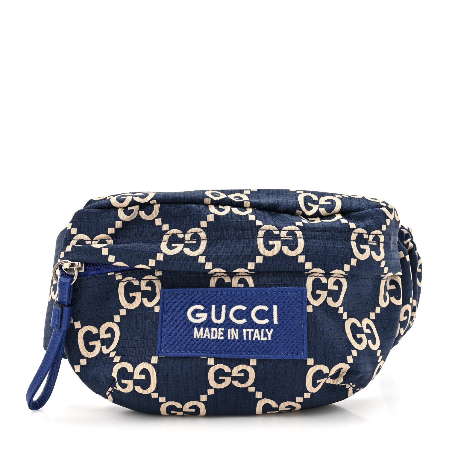 Recycled Polyester Monogram Jumbo GG Belt Bag Blue