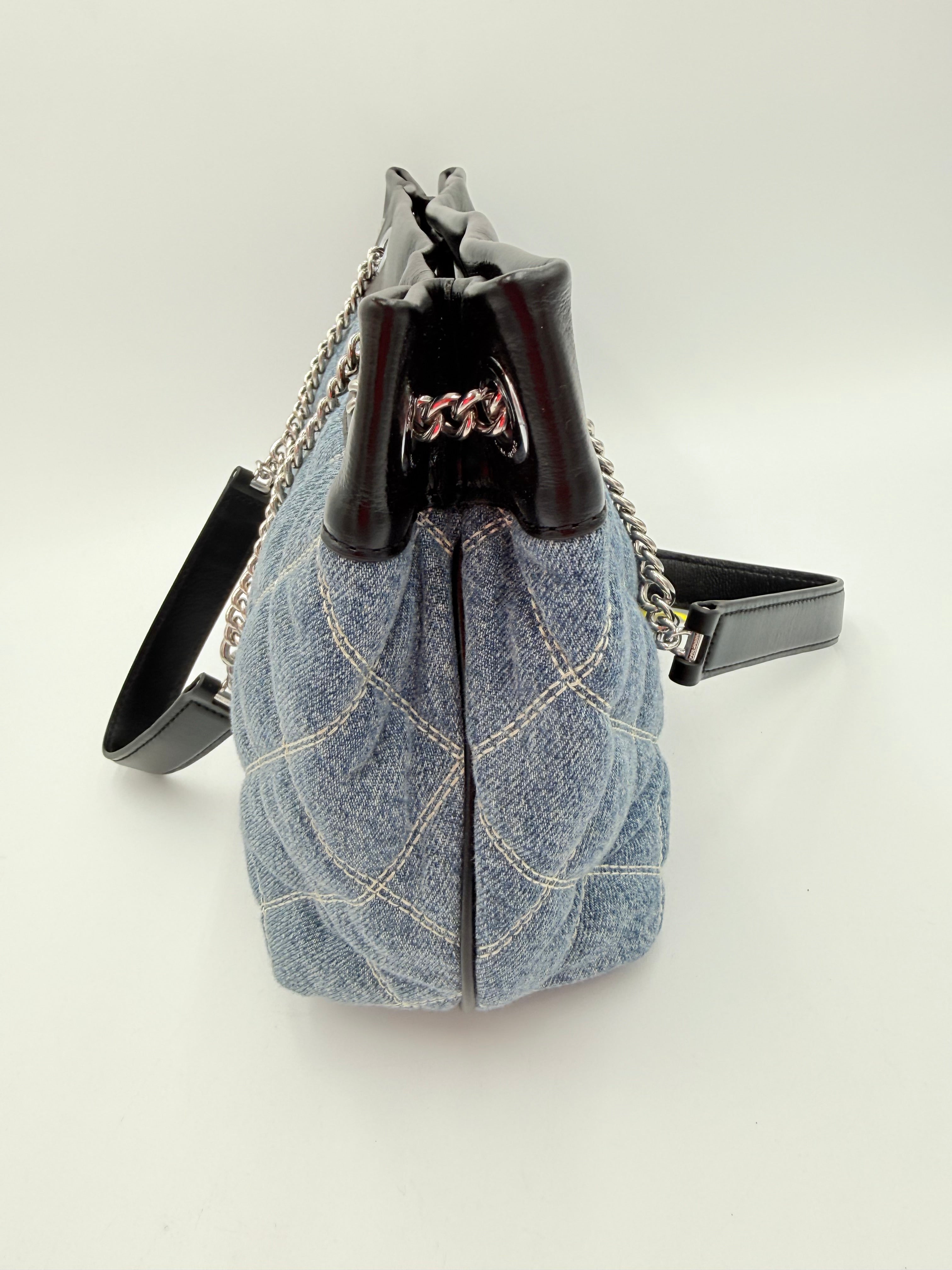 Handbag Luxury Designer By Marc Jacobs In Blue Denim, Size:Medium