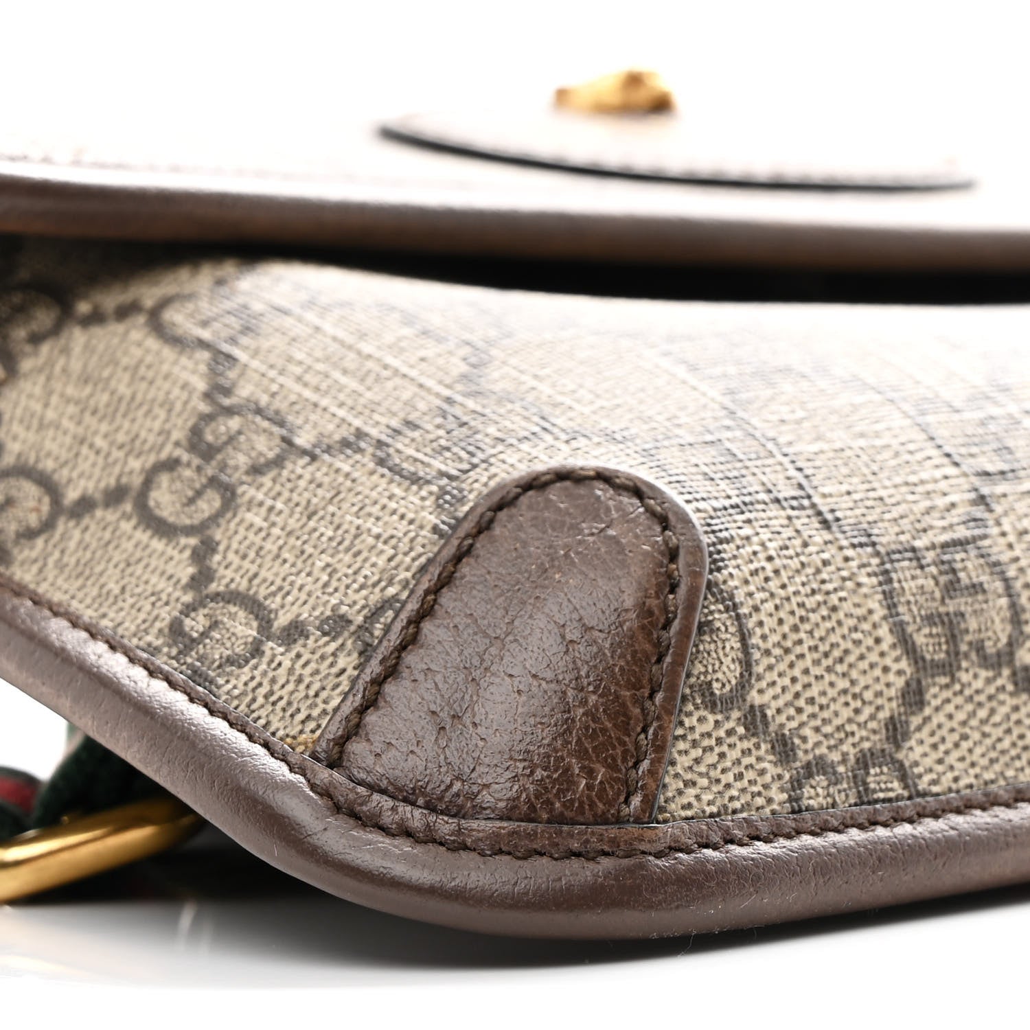 GG Supreme Monogram Neo Vintage Web Belt Bag Brown