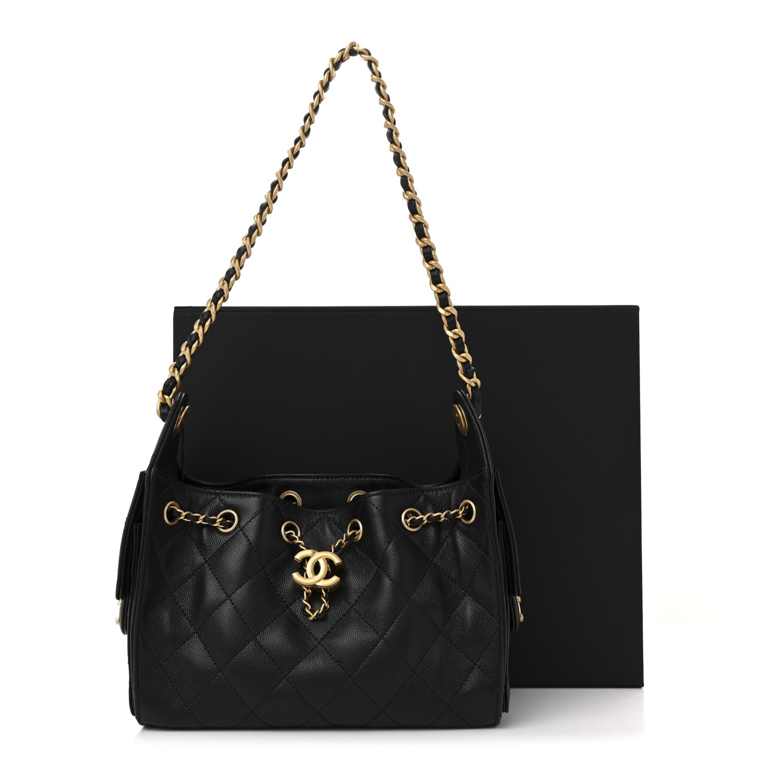 Caviar Quilted Mini Chanel 25 Handbag Black