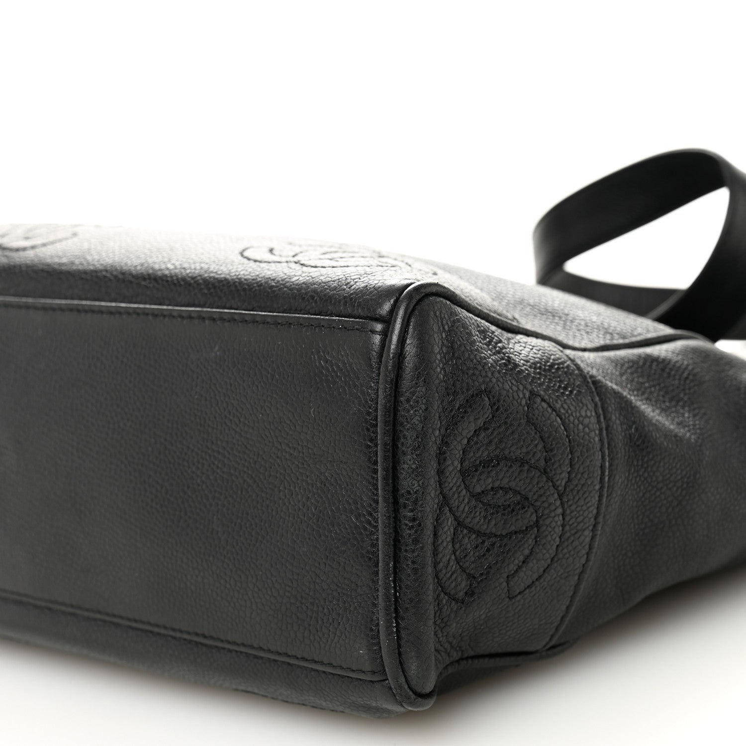 Caviar Triple CC Shoulder Bag Black