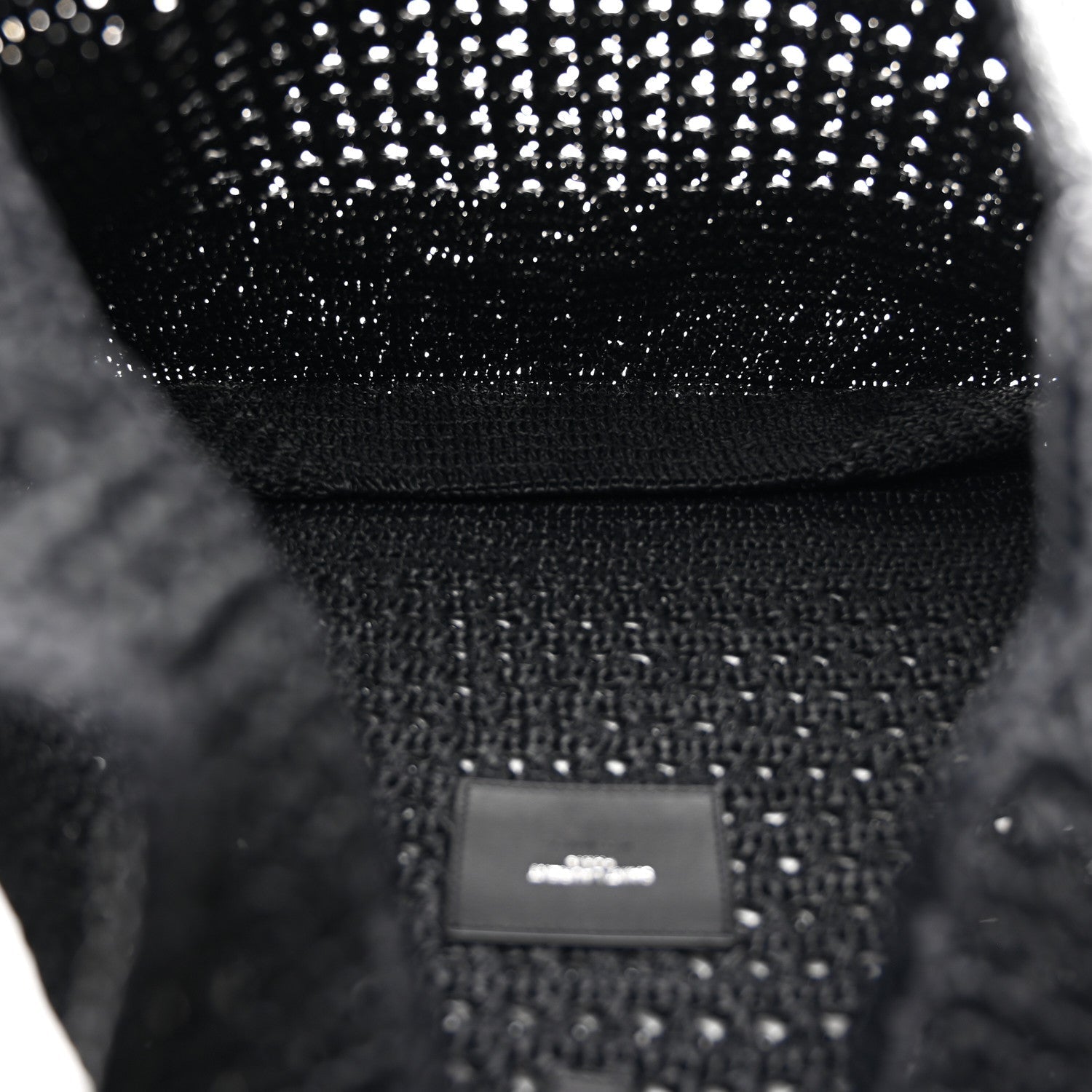 Raffia Monogram Le 5 A 7 Medium Tote Black