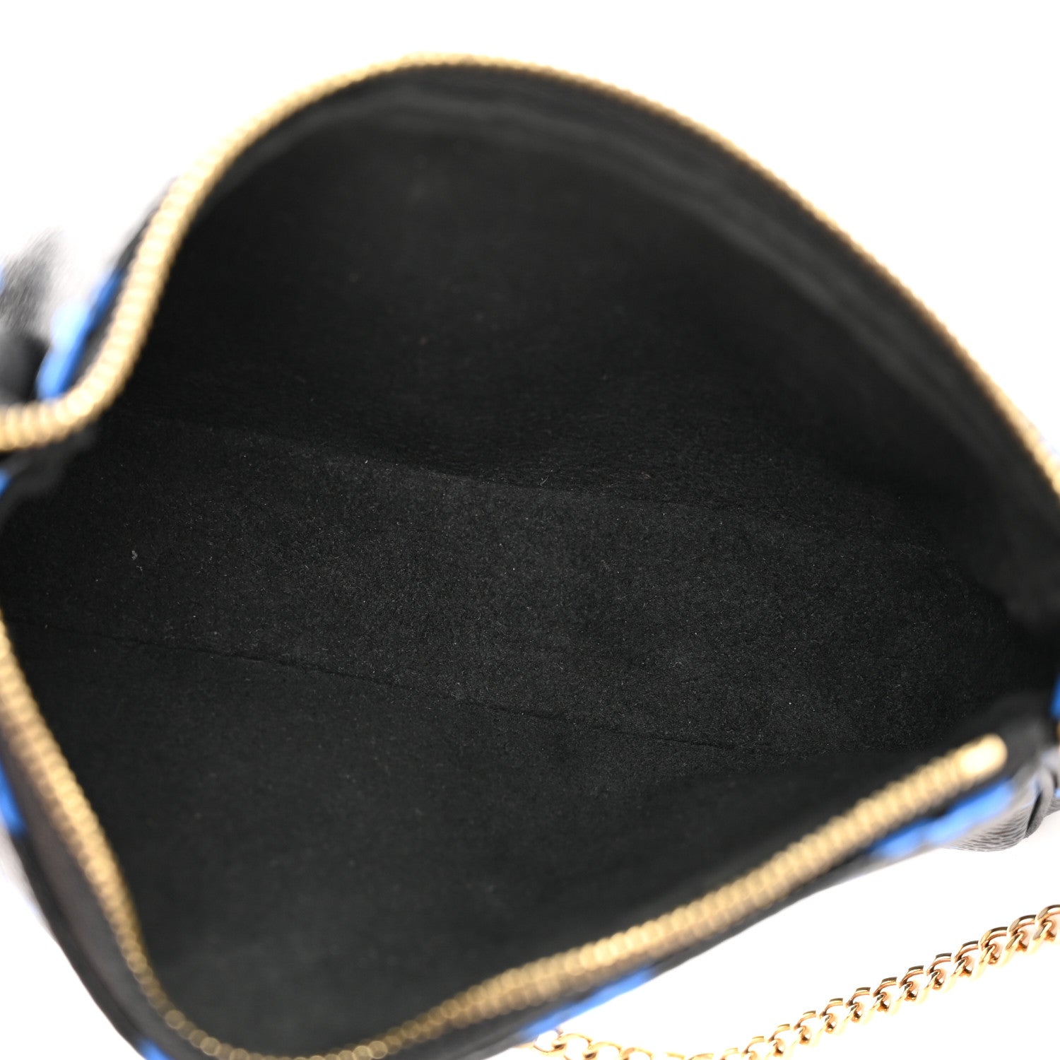 Colored Monogram Mini Pochette Accessories Blue Black
