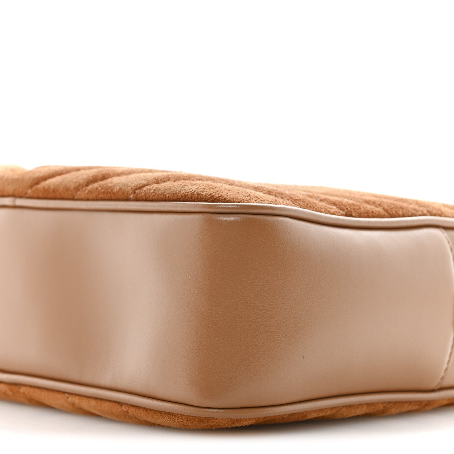 Suede Matelasse Monogram Lou Camera Bag Cinnamon