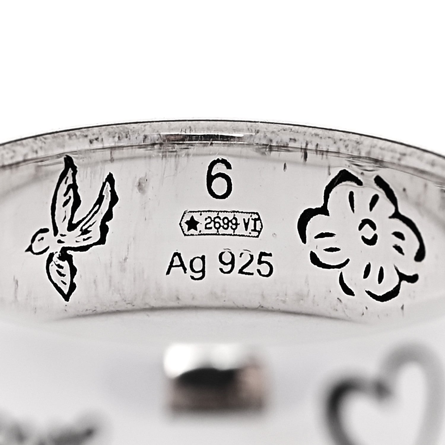 Sterling Silver Blind for Love Band Ring 45 3.25