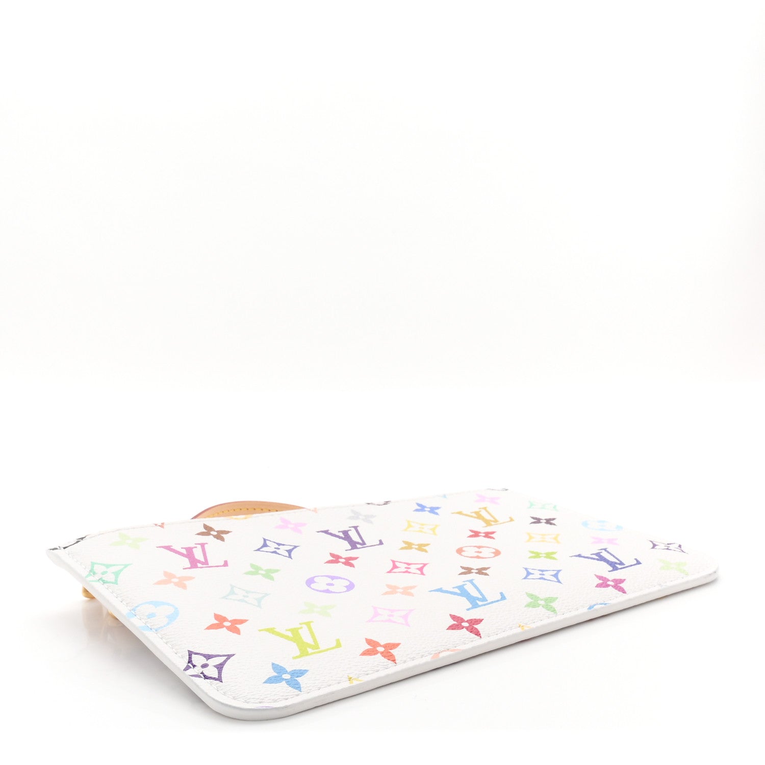 LV X TM Monogram Multicolor Neverfull Pochette White