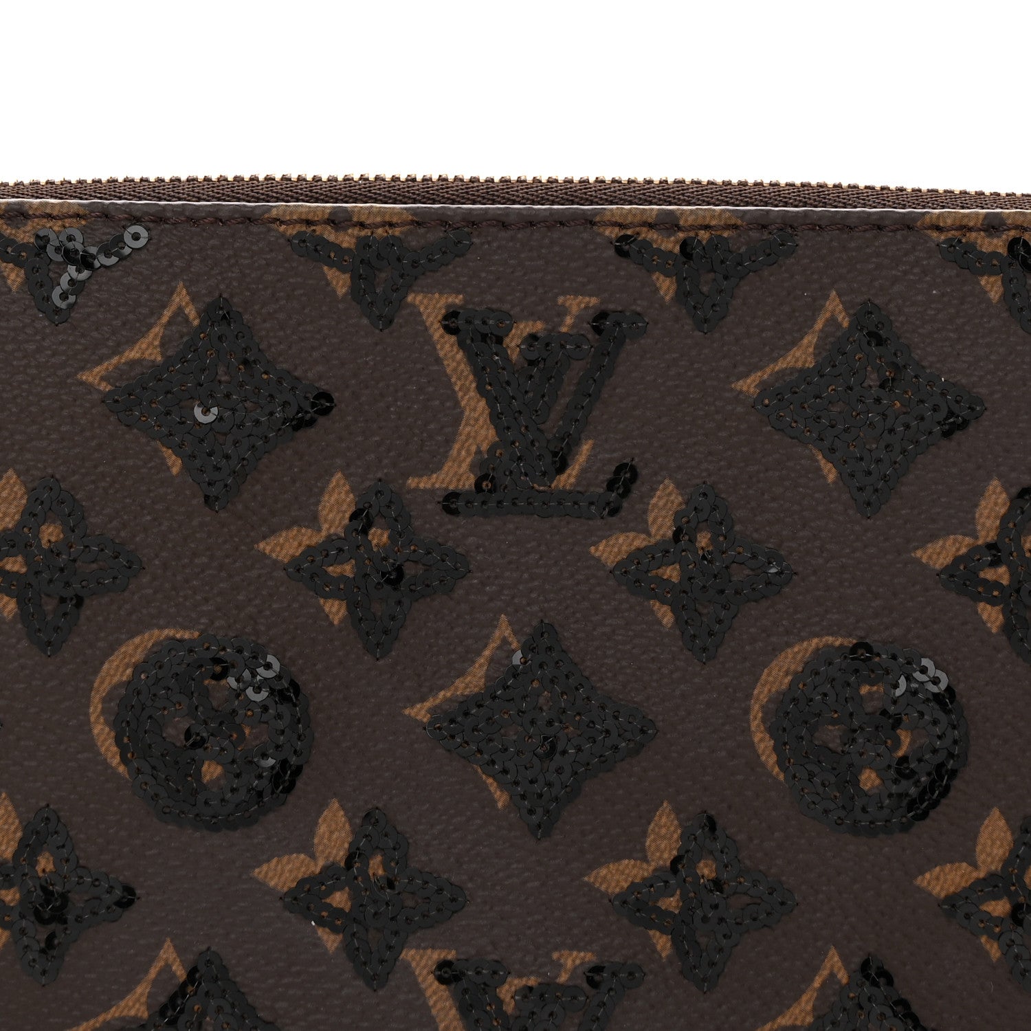 Monogram Sequins Pochette Accessories Black