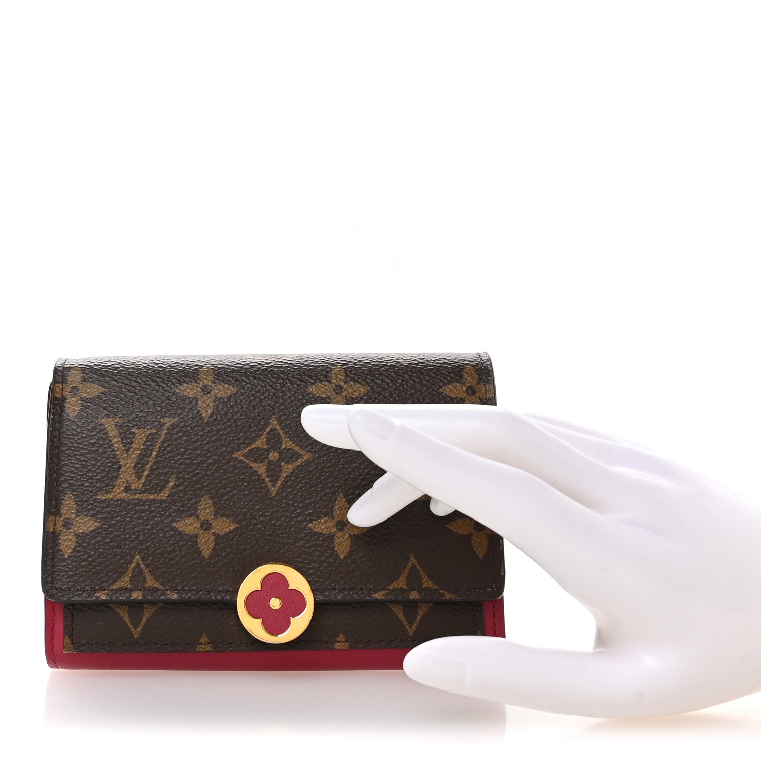 Monogram Flore Compact Wallet Fuchsia