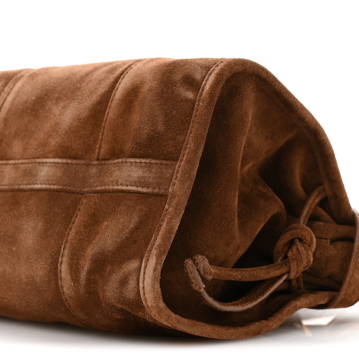 Suede Triangle Medium Bonnie Shoulder Bag Cacao