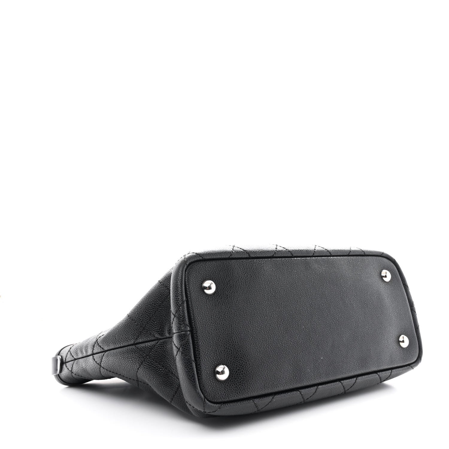 Grained Calfskin Shopping Fever Tote Black