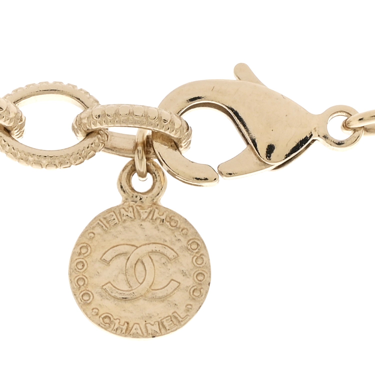 Pearl CC 100th Anniversary Necklace Light Gold