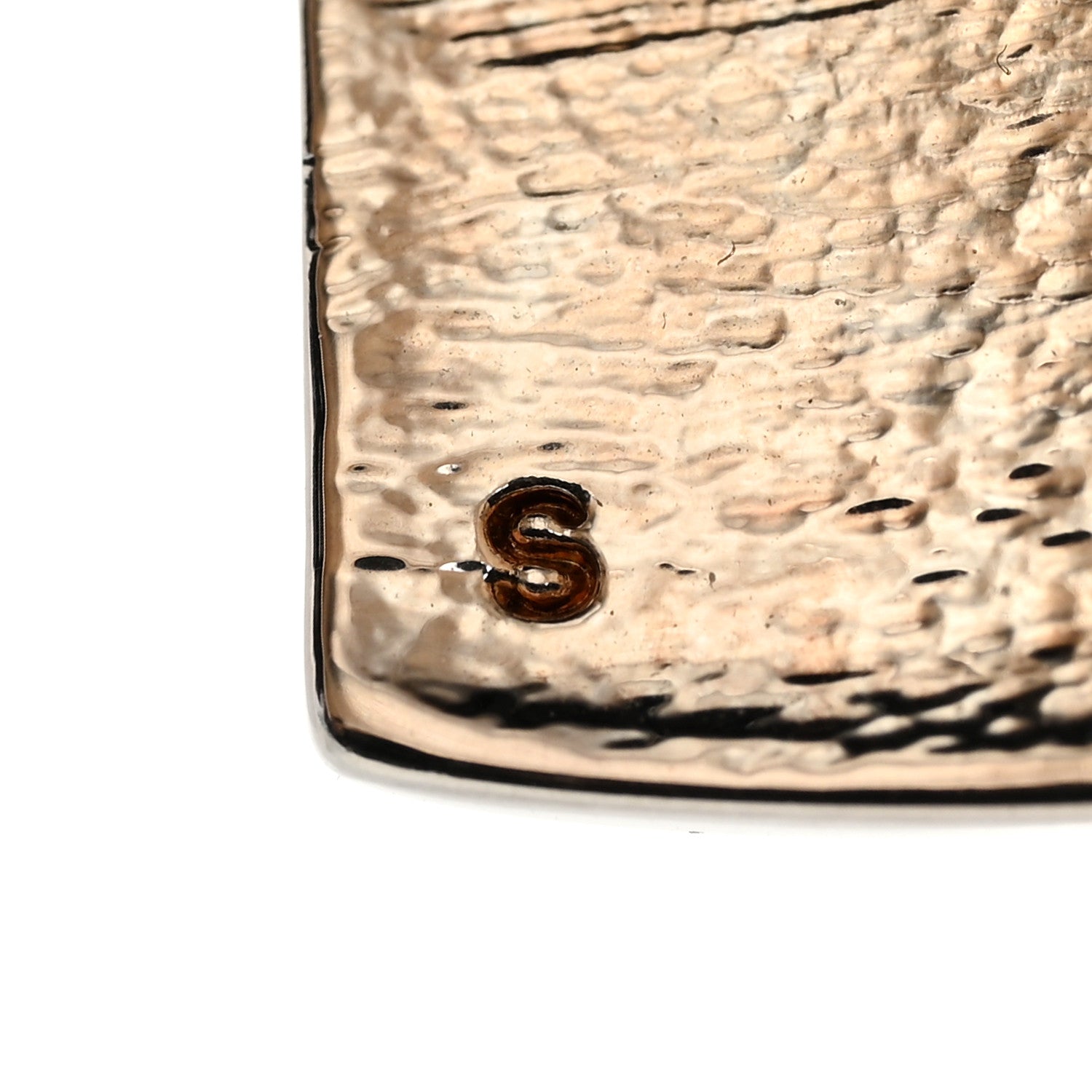 Brass Organic Oversized Cuff Bracelet  S Argent Brilliant
