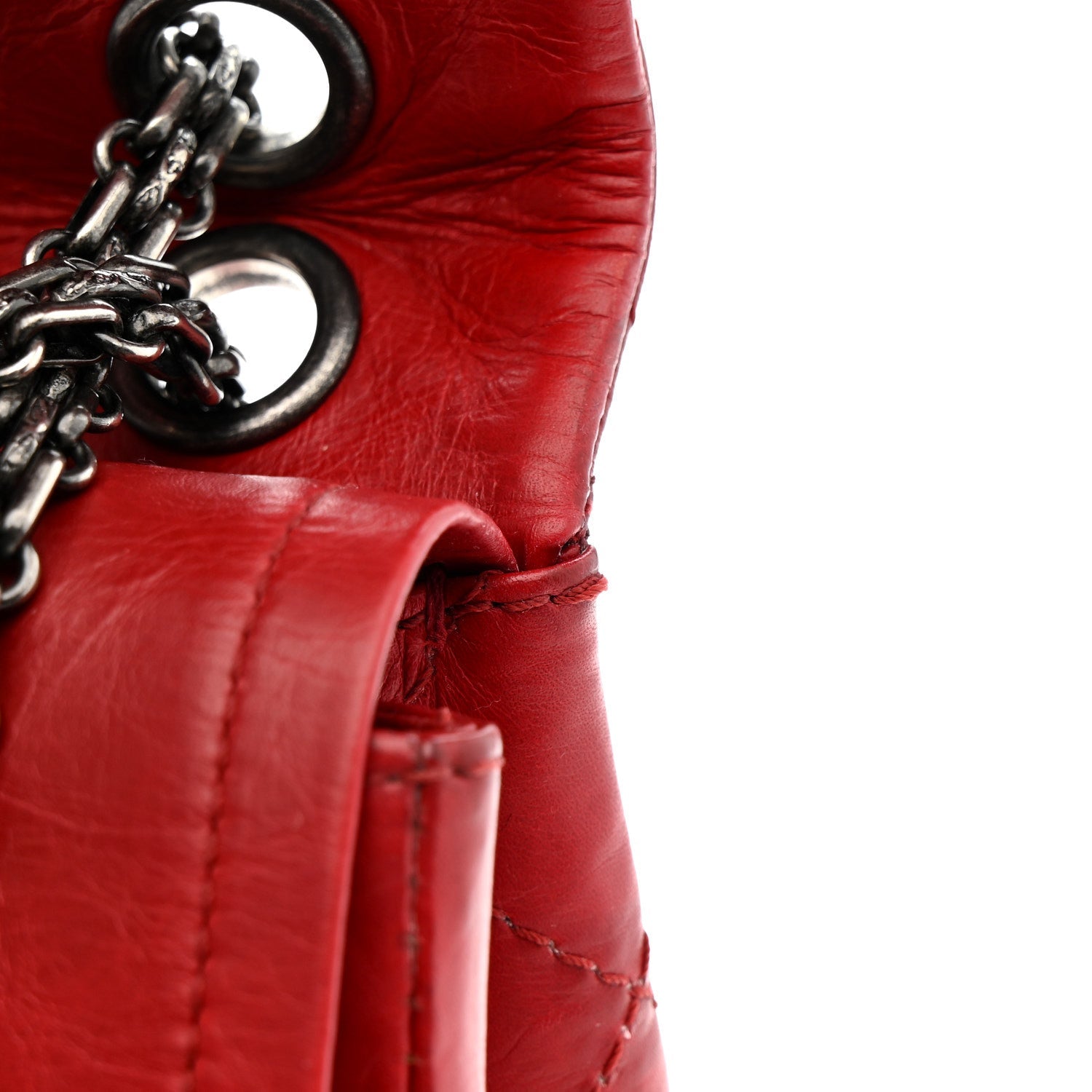 Aged Calfskin Quilted 2.55 Reissue 226 Flap Red