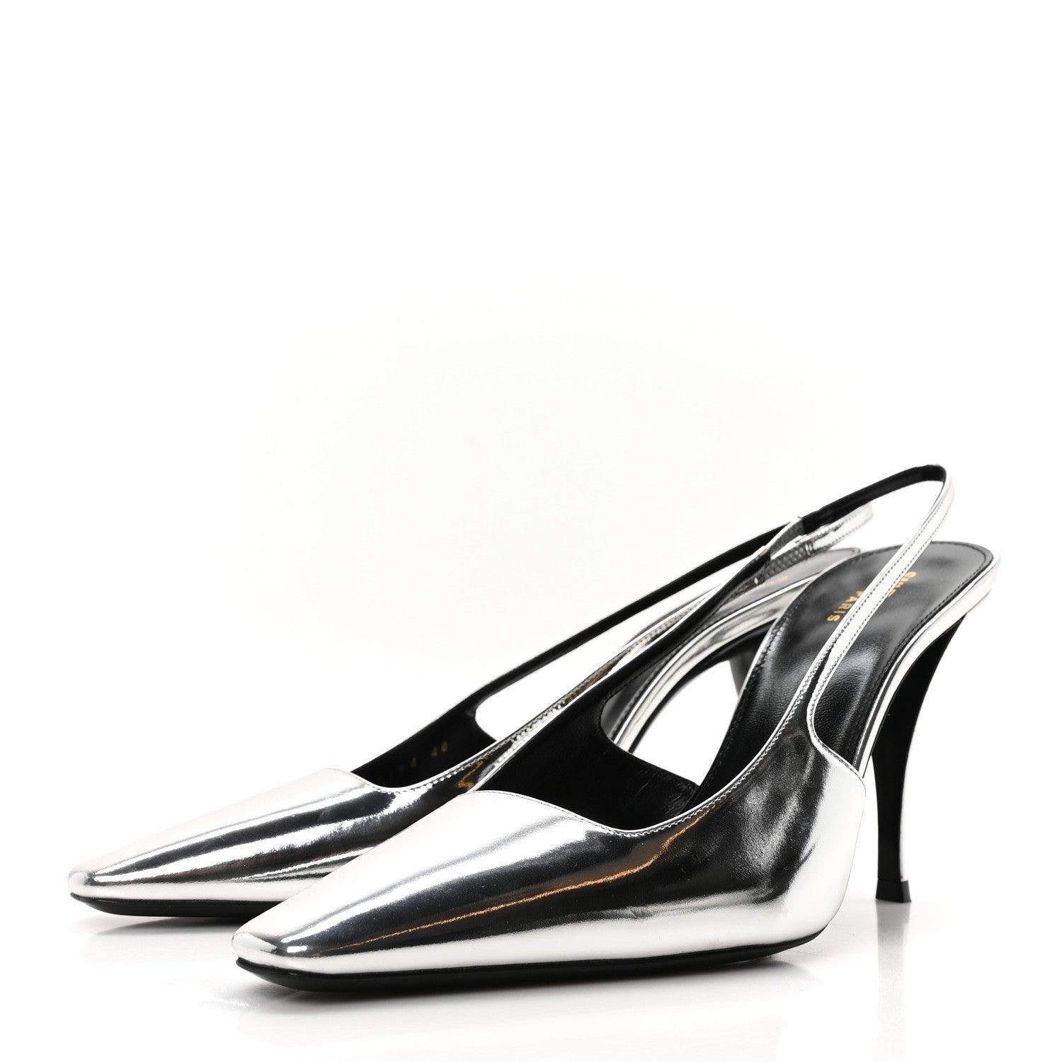 Patent Tom 90 Dream Slingback Pumps 40 Argento