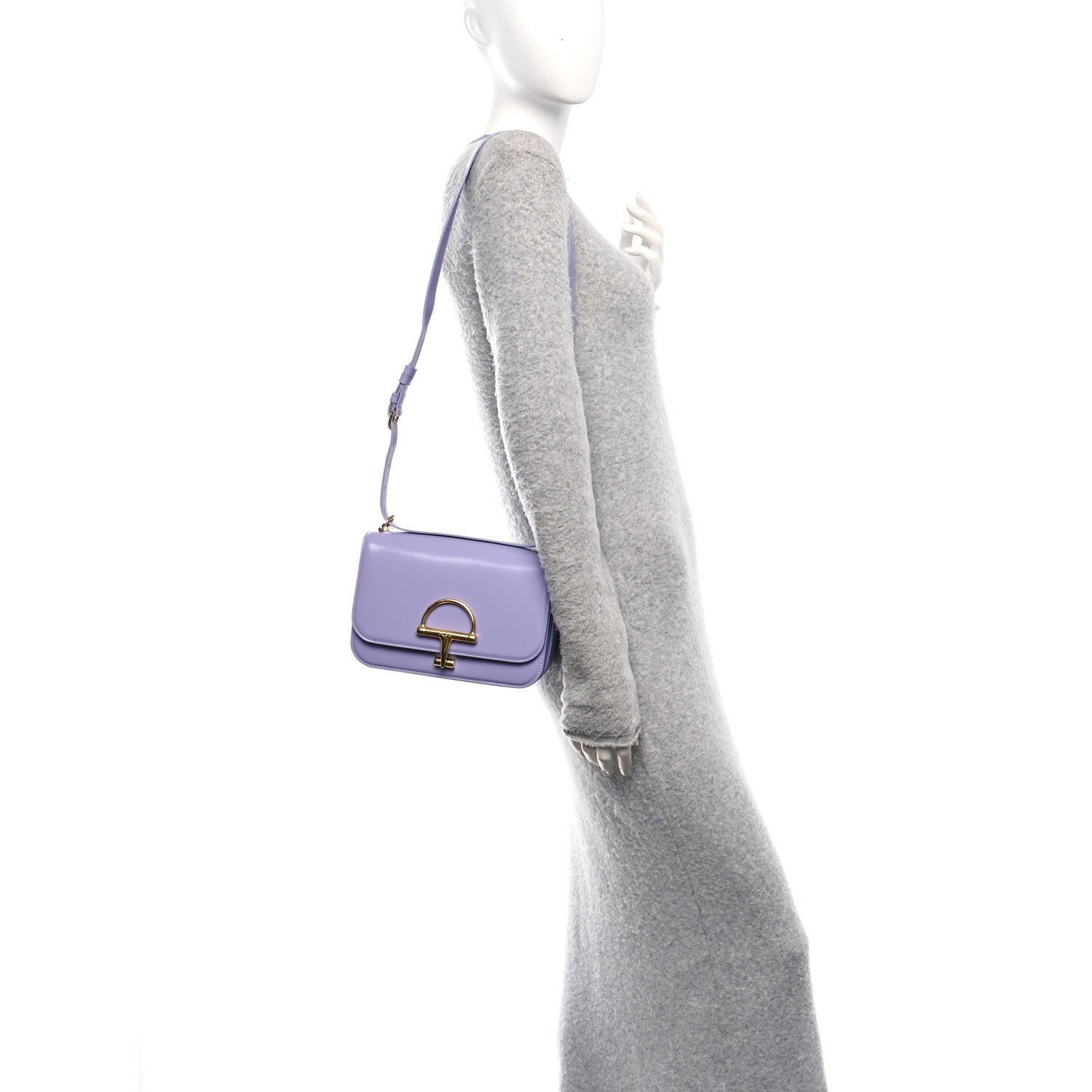 Patent Siena Small Shoulder Bag Lapis