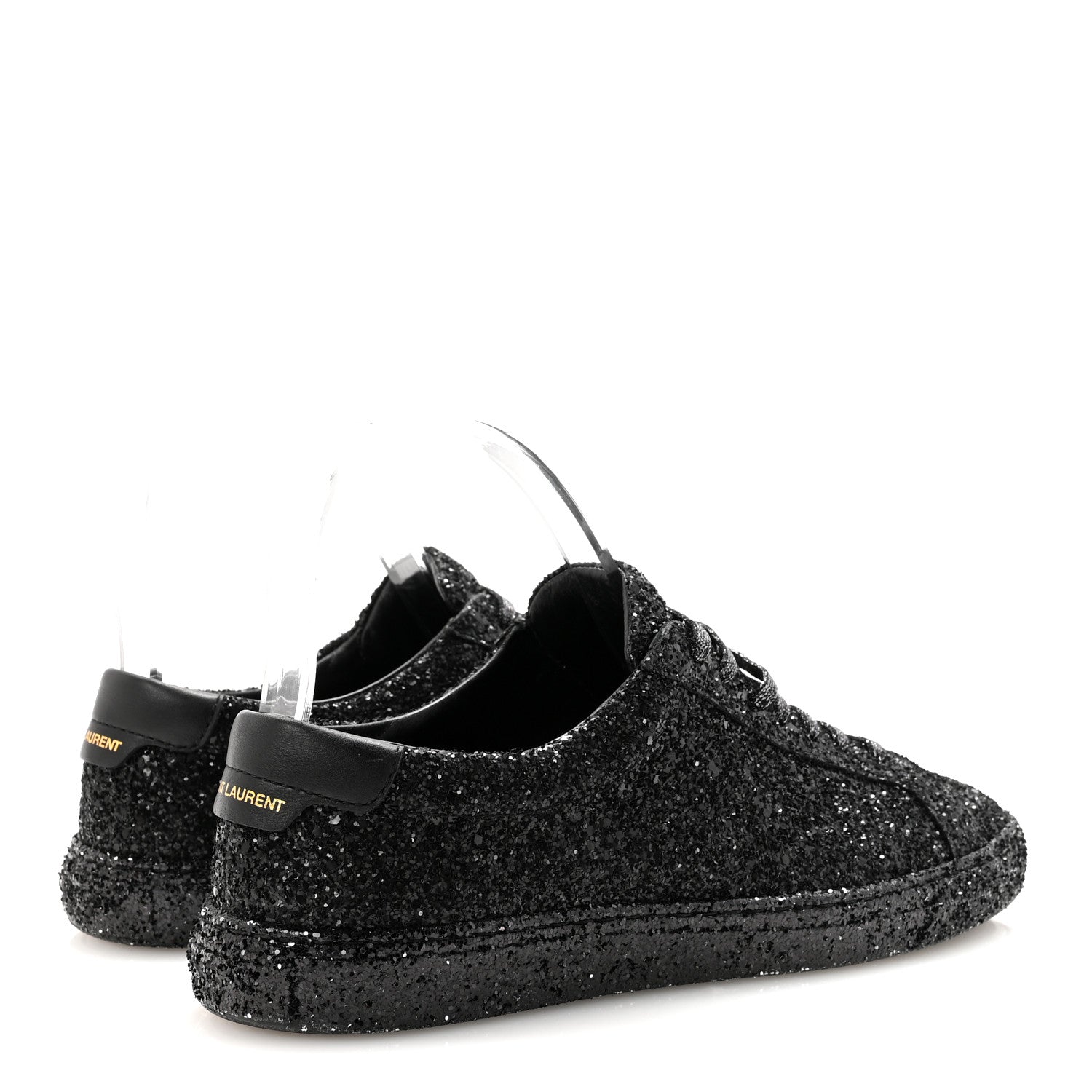Calfskin Crystal Glitter Andy Sneakers 38.5 Black