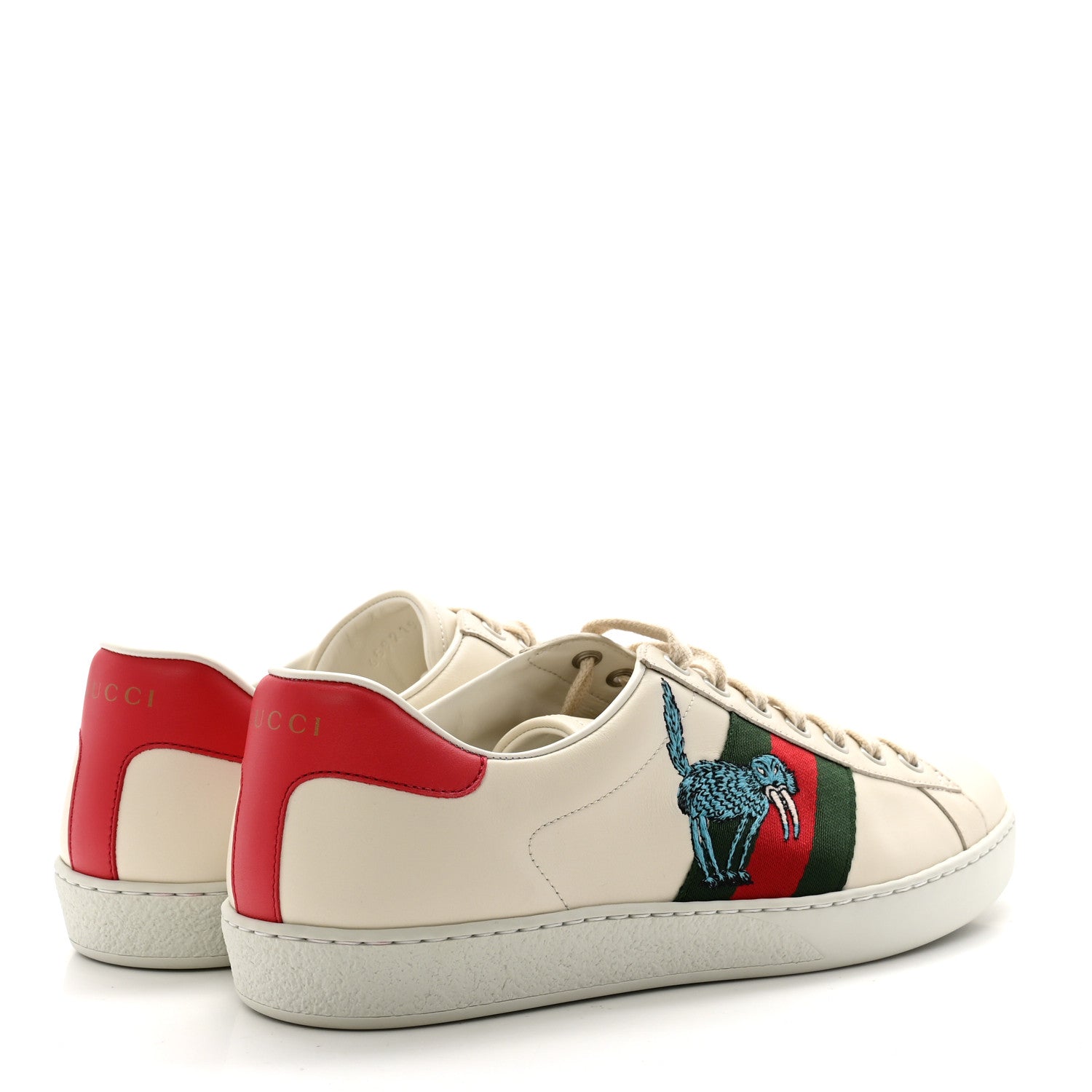 X FREYA HARTAS Calfskin Miro Soft Web Mythical Creature Embroidered Mens Ace Sneakers 9.5 New Mystic White
