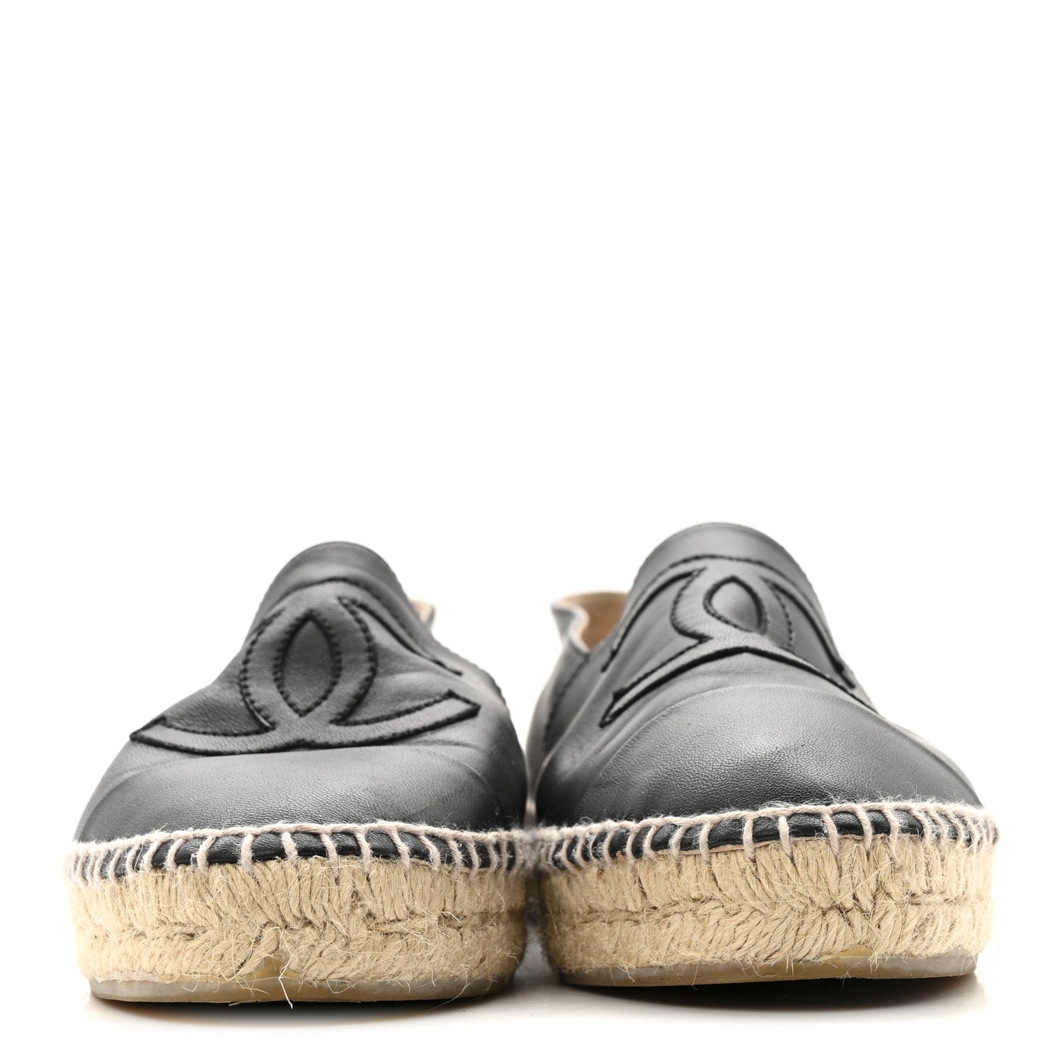 Lambskin CC Espadrilles 39 Black