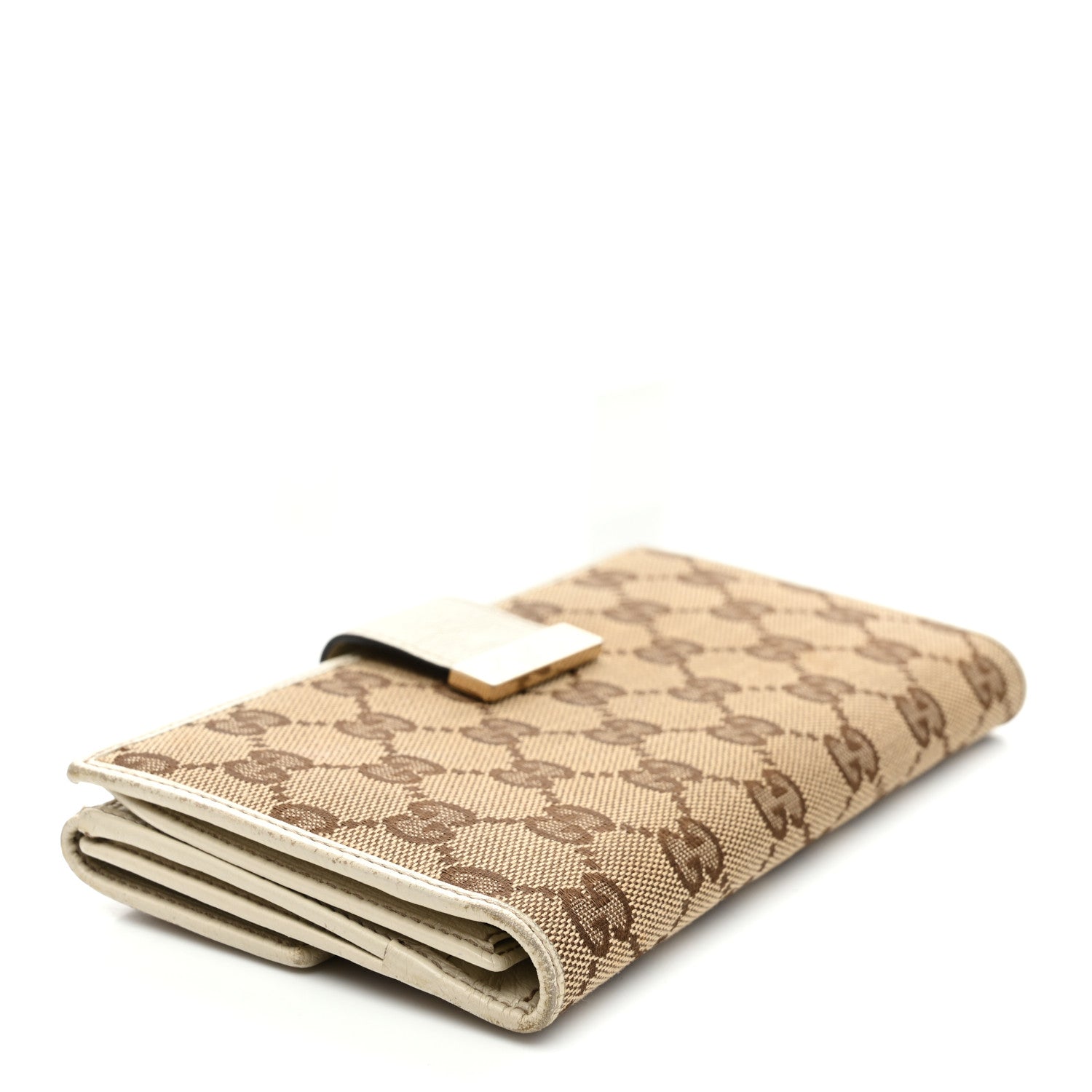 Monogram Icon Bar Continental Flap Wallet Off White