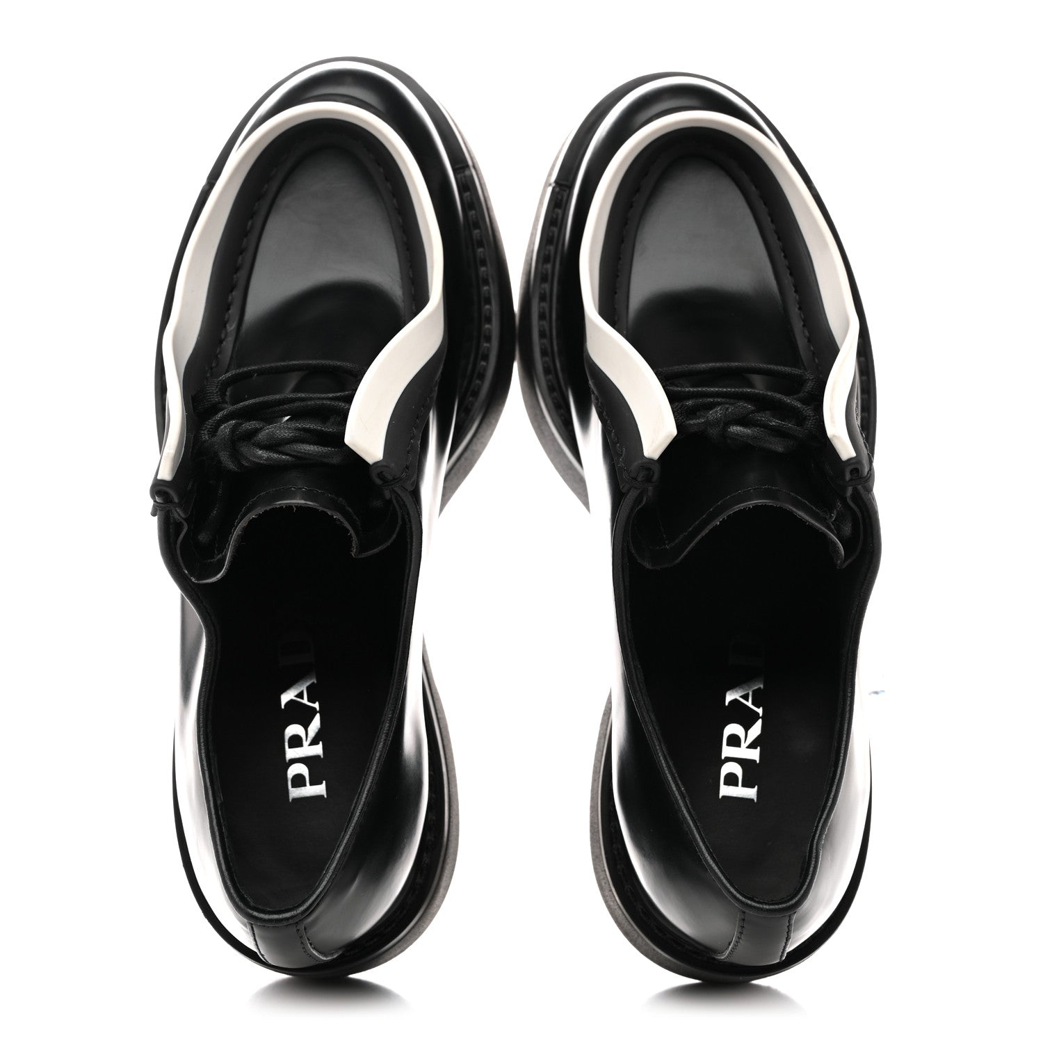 Spazzolato Rois Monolith 55mm Derby Loafers 36.5 Black White