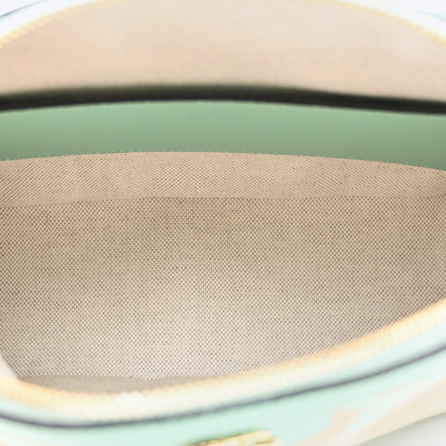 Monogram Jumbo GG Textured Dollar Calfskin Small Ophidia Dome Shoulder Bag Beige Pepperlight Mint