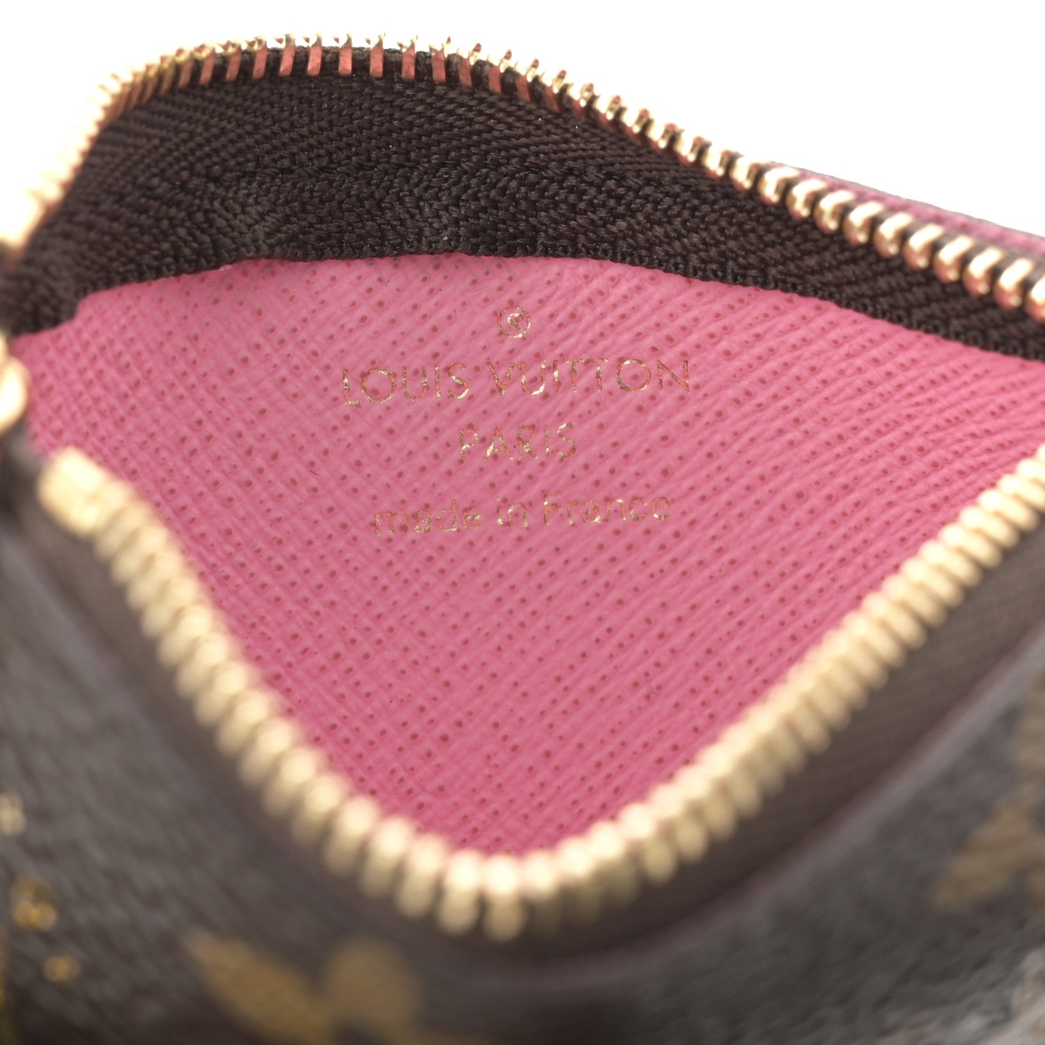 Monogram 2022 Christmas Animation Paris Key Pouch Pink