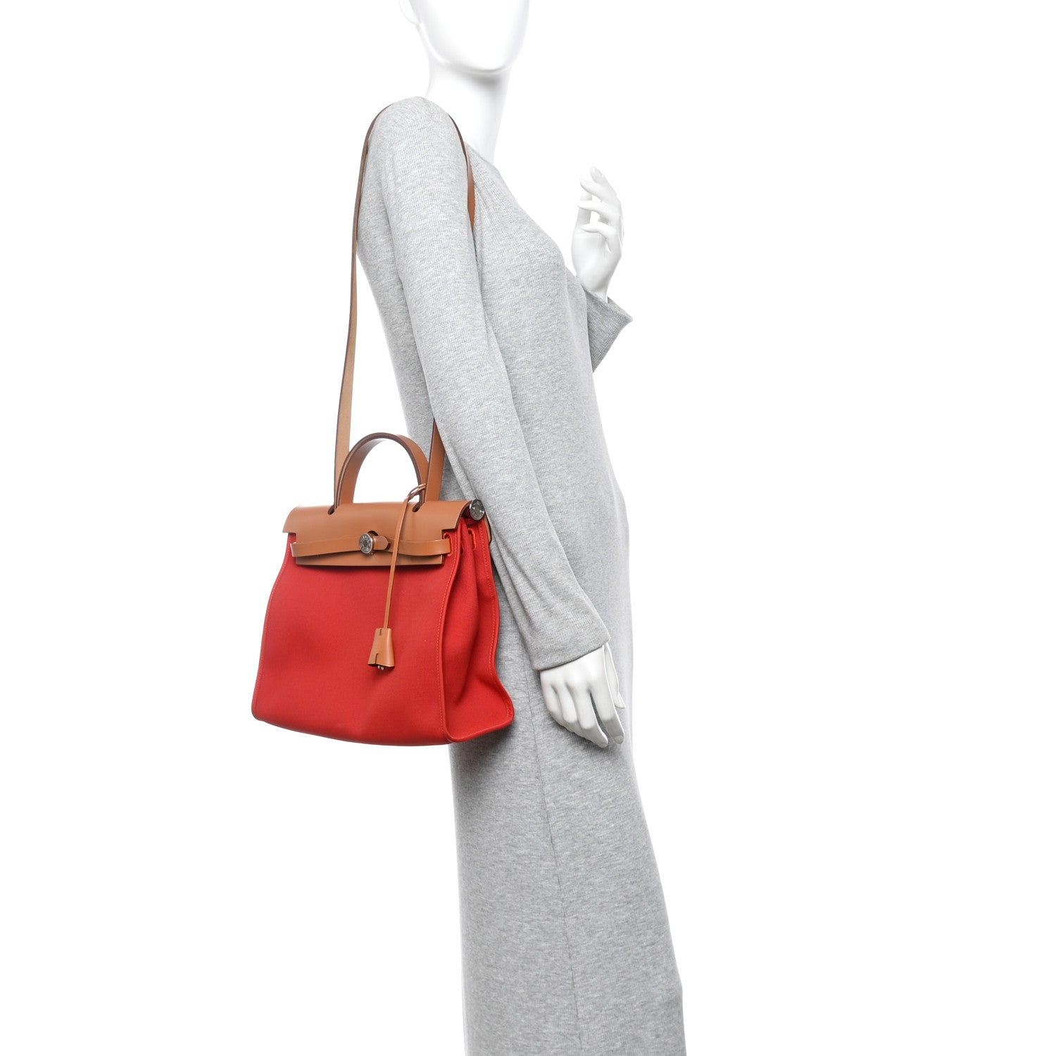 Vache Hunter Toile Herbag Zip 31 PM Rouge Tomate Natural