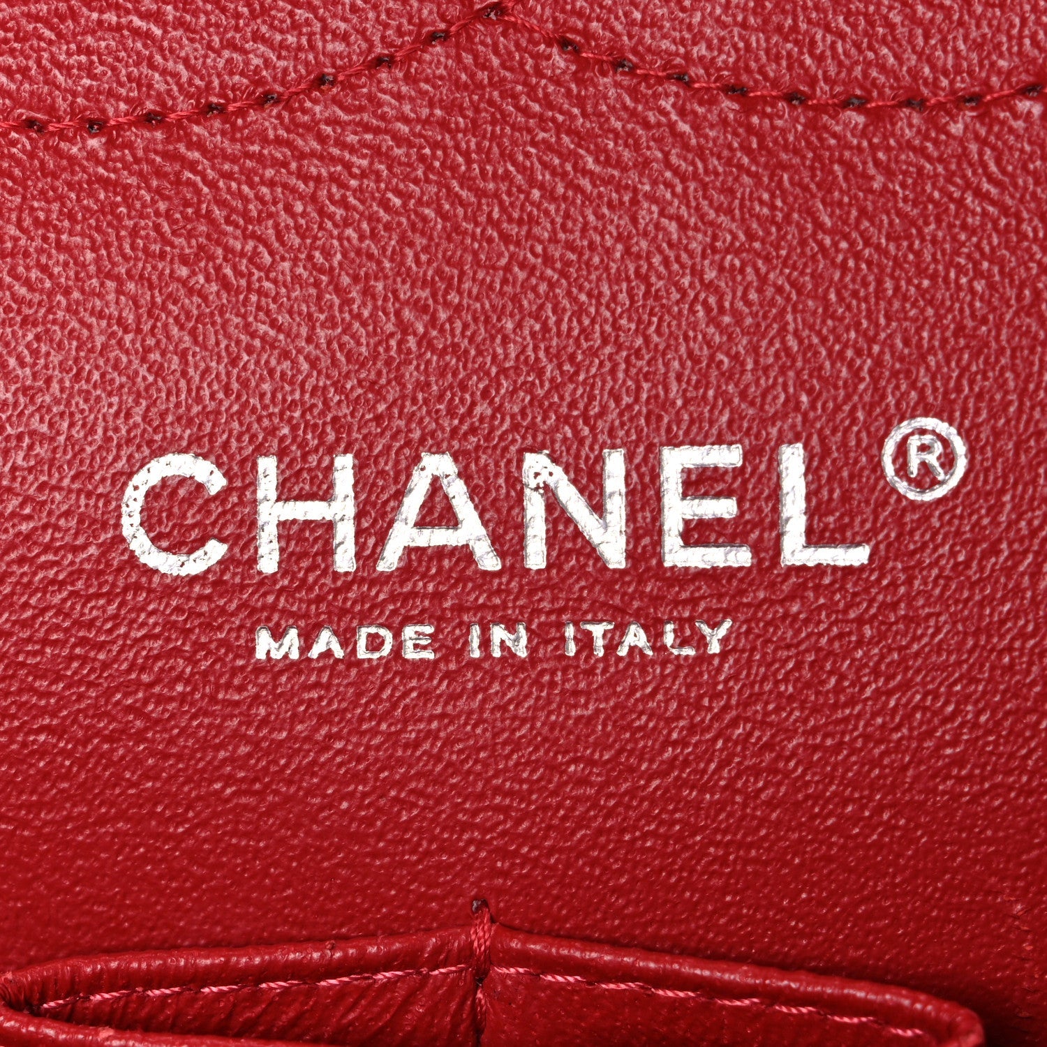 Caviar Quilted Jumbo Double Flap Red