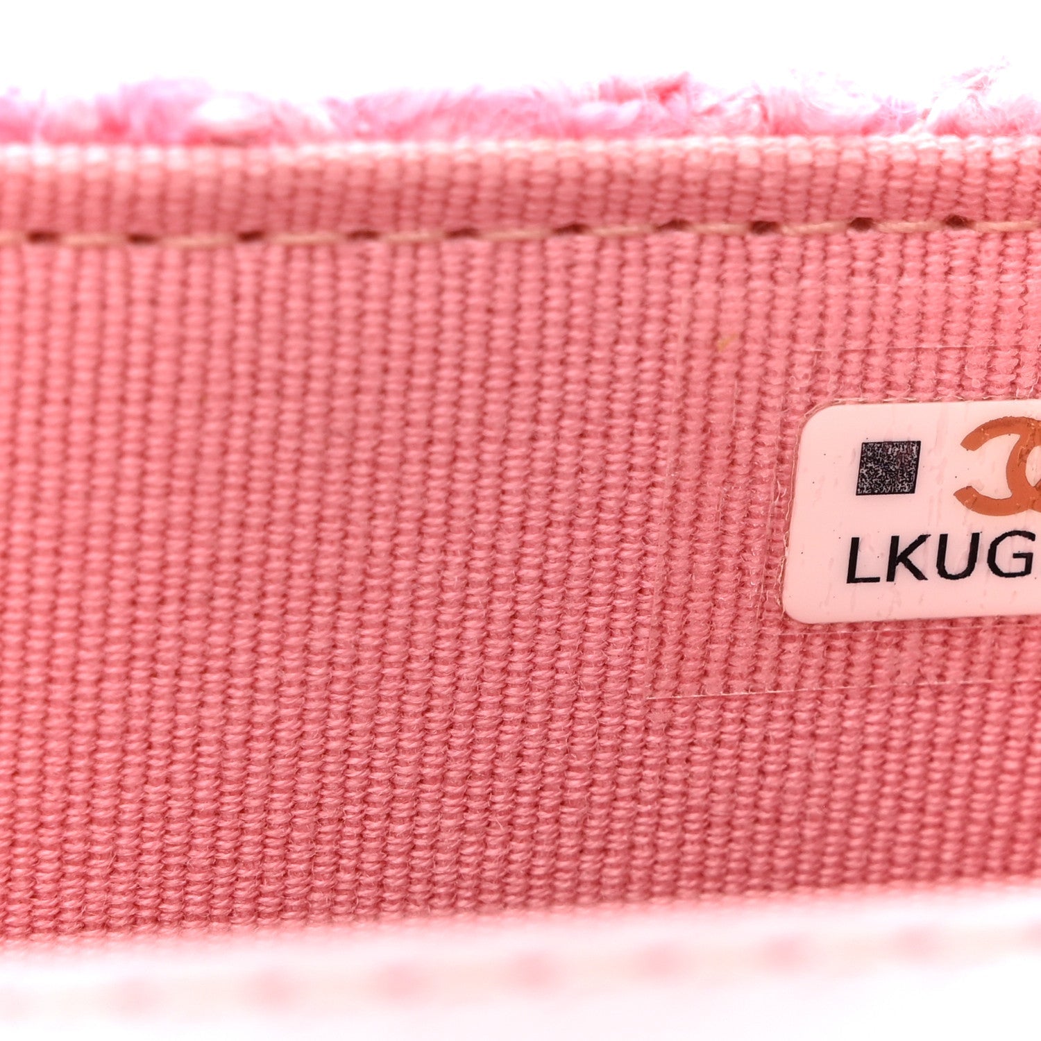 Tweed Quilted Flap Chain Waist Bag Pink