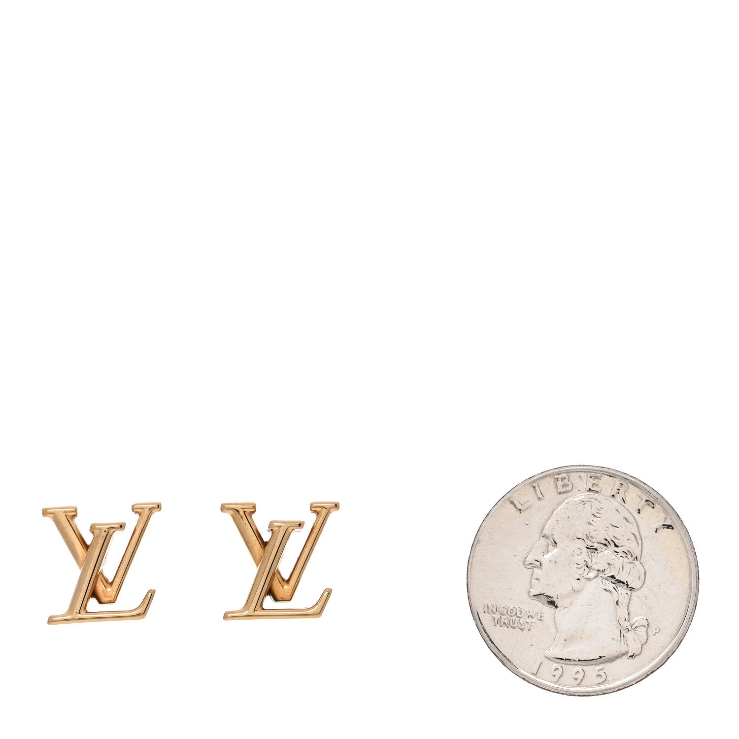 Metal LV Iconic Earrings Gold