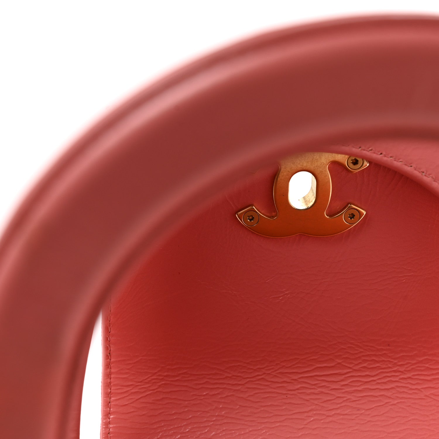 Shiny Aged Calfskin Quilted Nano Kelly Shopper Coral Pink