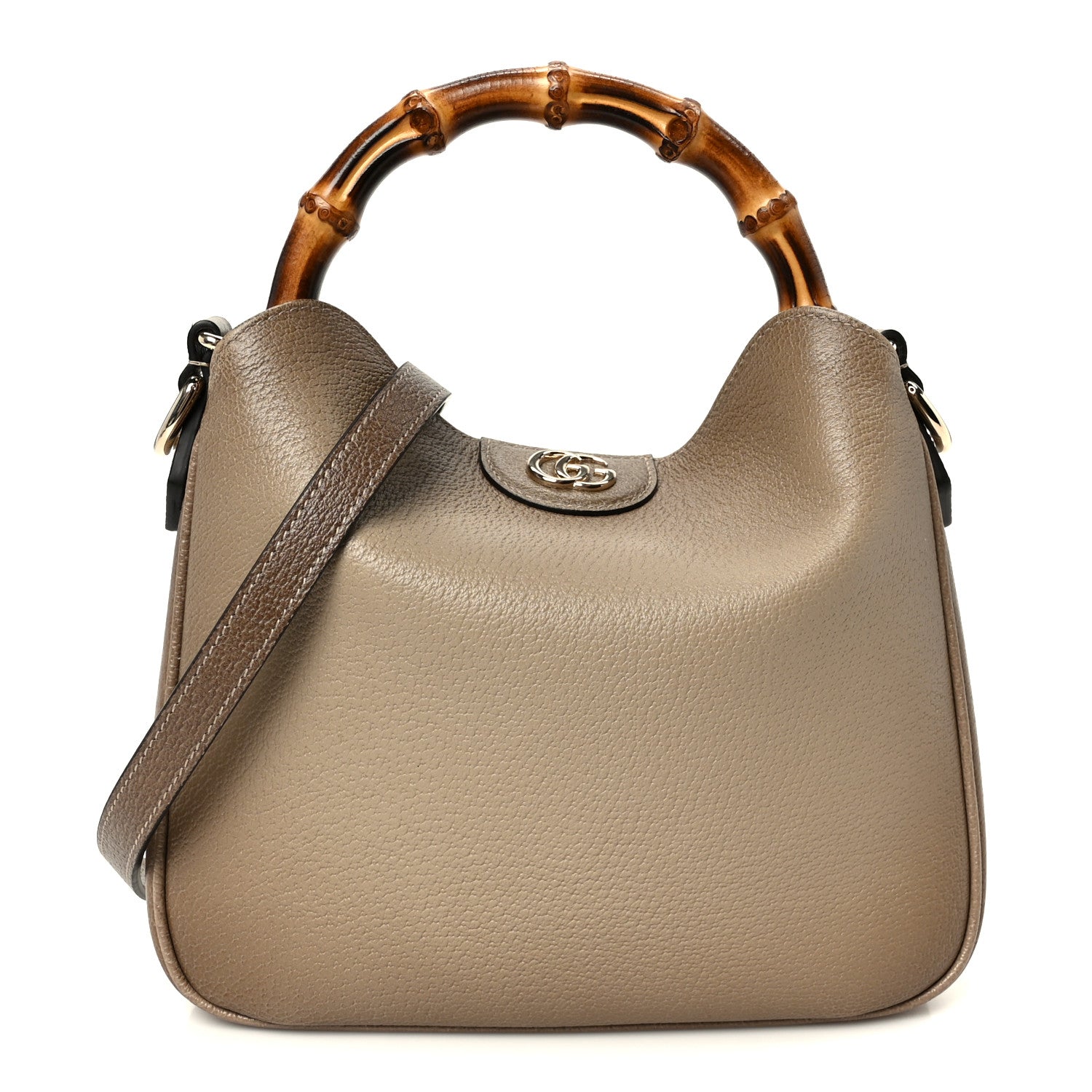 Softy Wonka Textured Dollar Calfskin Small Diana Shoulder Bag