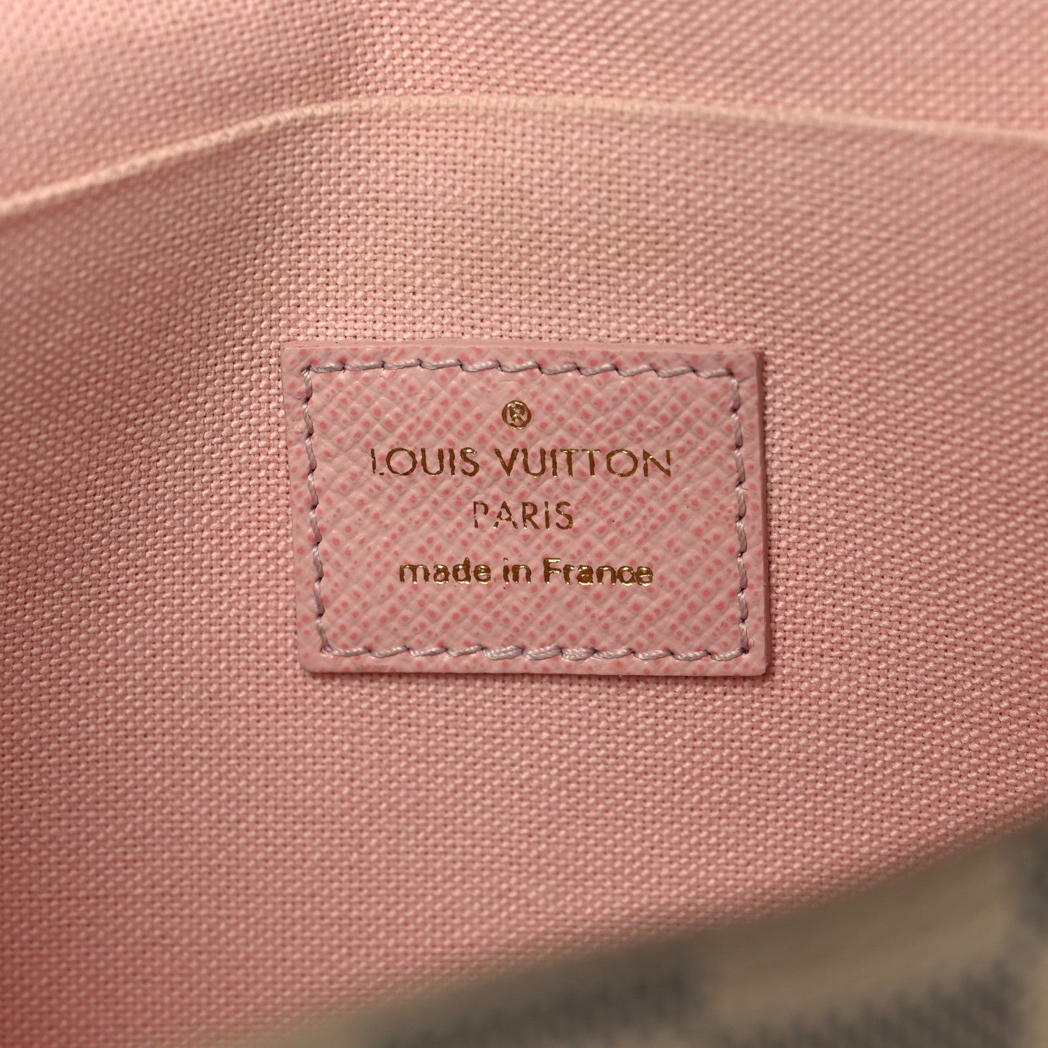 Damier Azur Pochette Felicie Chain Wallet Rose Ballerine
