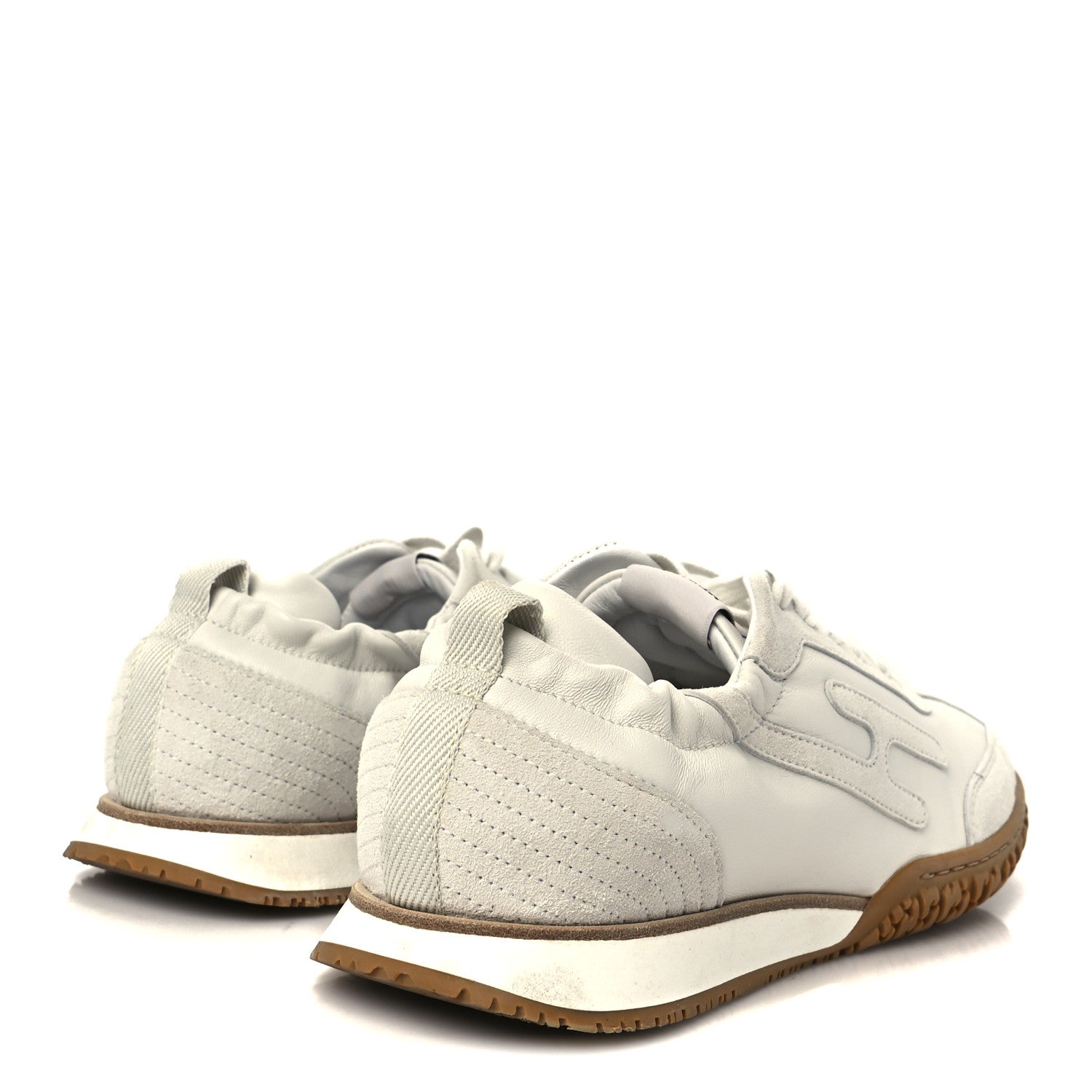 Nappa Suede Goatskin Jet Sneakers 38 White