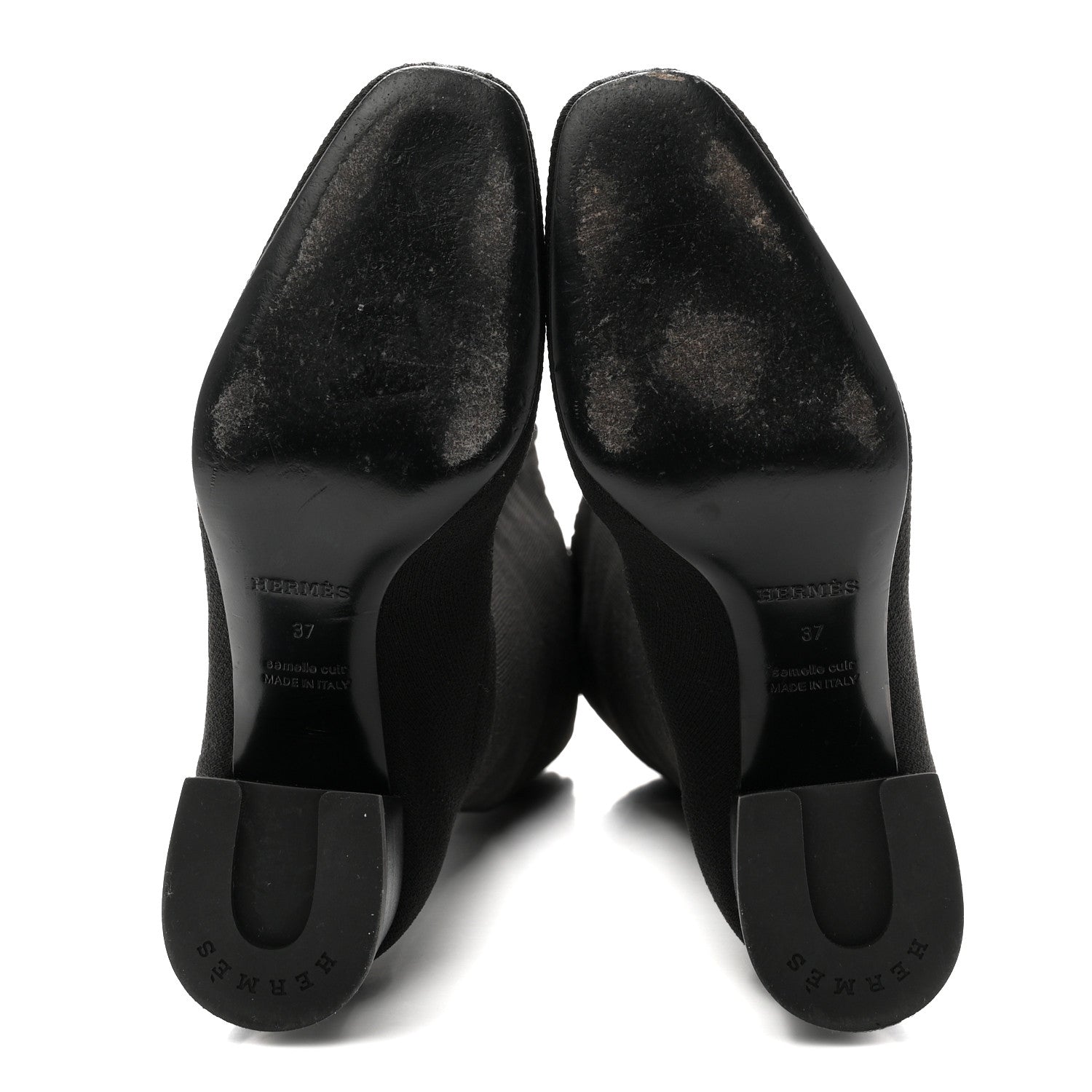 Knit Calfskin Fontaine 60 Boots 37 Black