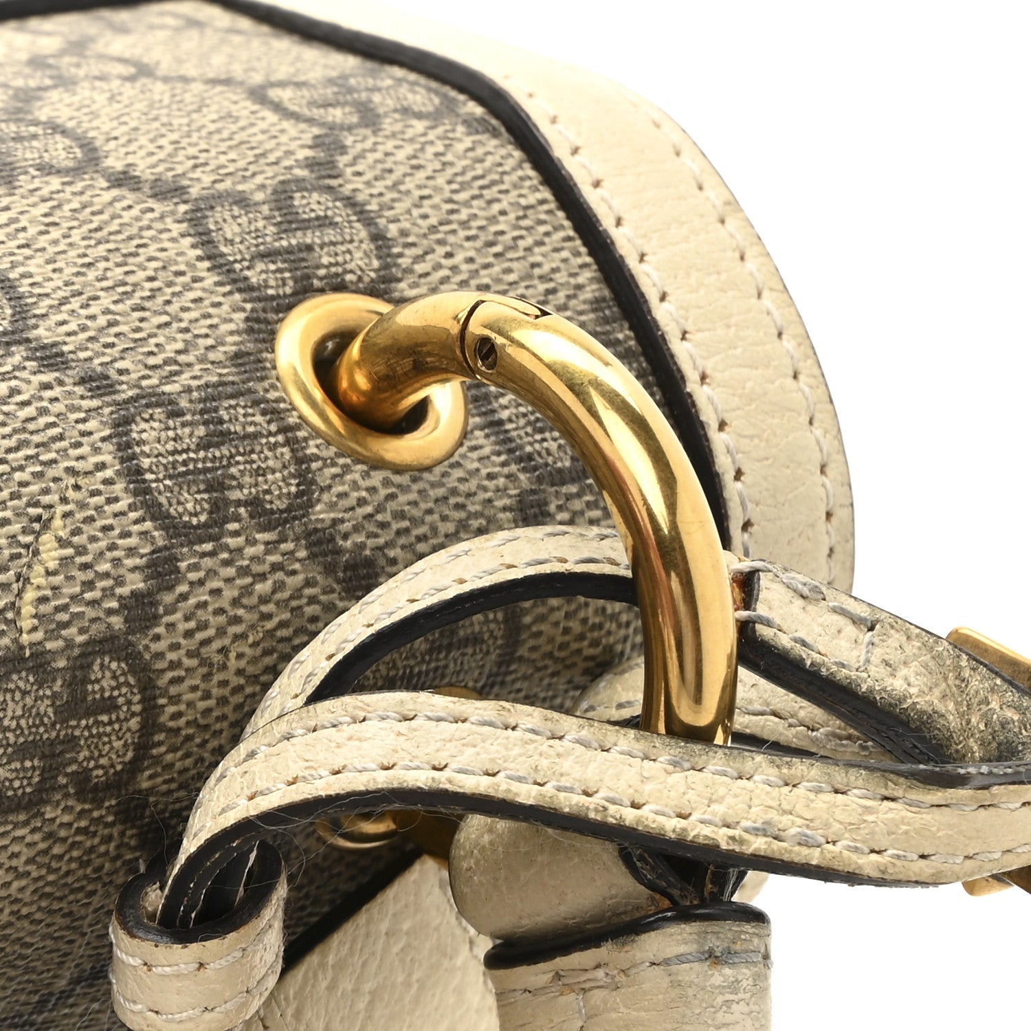 GG Supreme Monogram Small Queen Margaret Top Handle Bag White