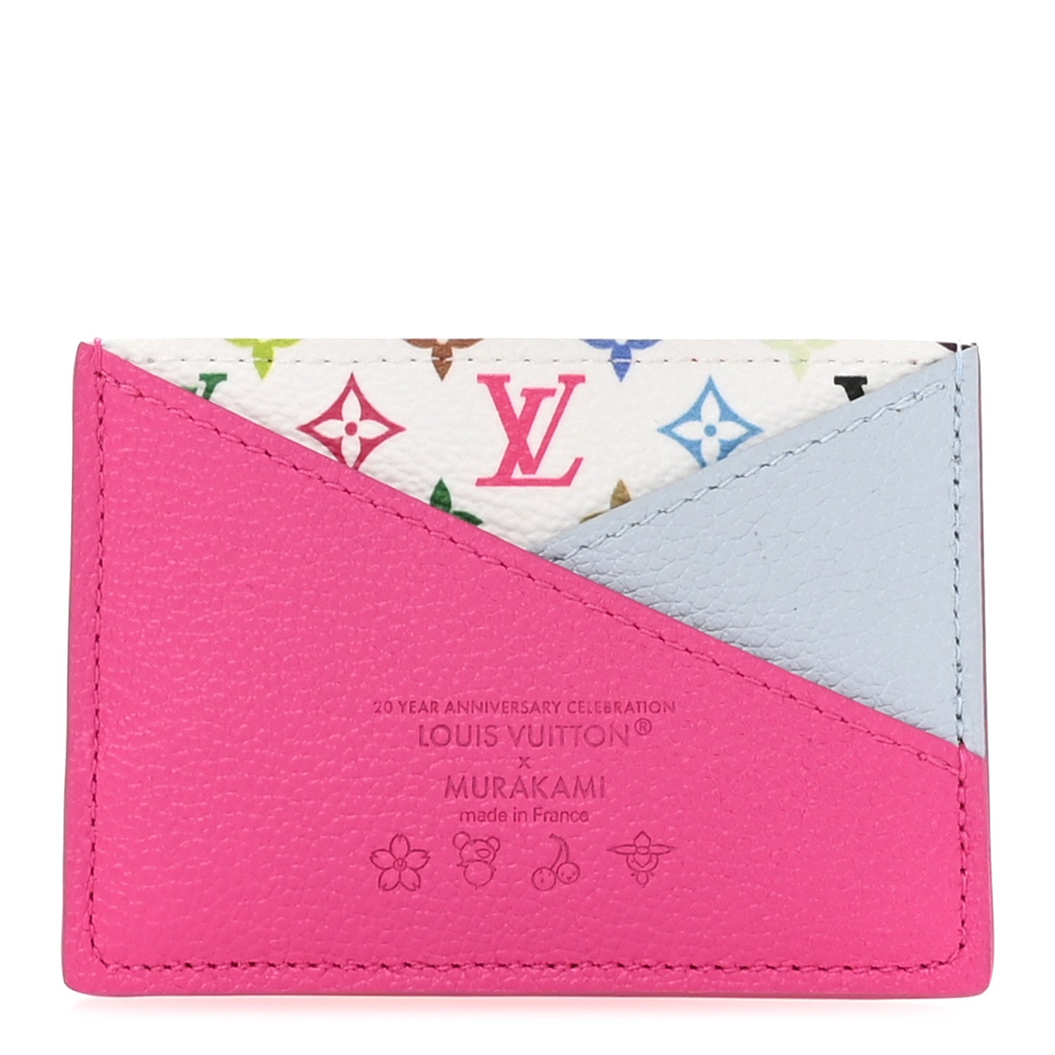 LV X TM Monogram Multicolor Criss-Cross Card Holder Kawaii Pink