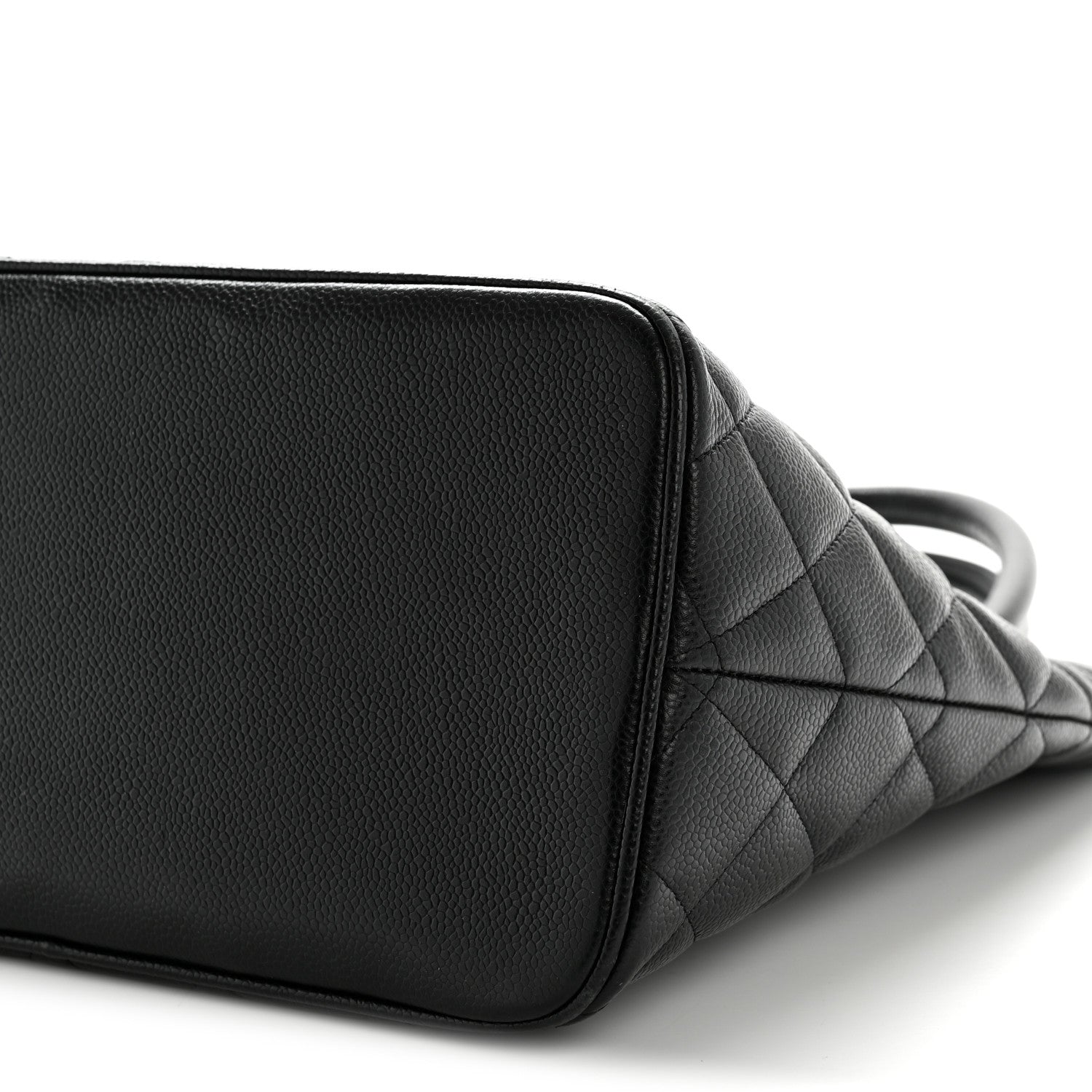 Caviar Quilted Medallion Tote Black