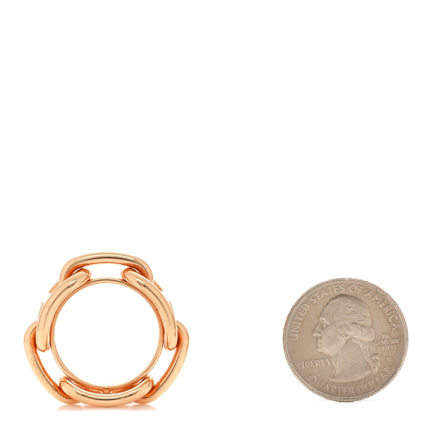 Plated Brass Regate Scarf Ring Plaque Or Rose