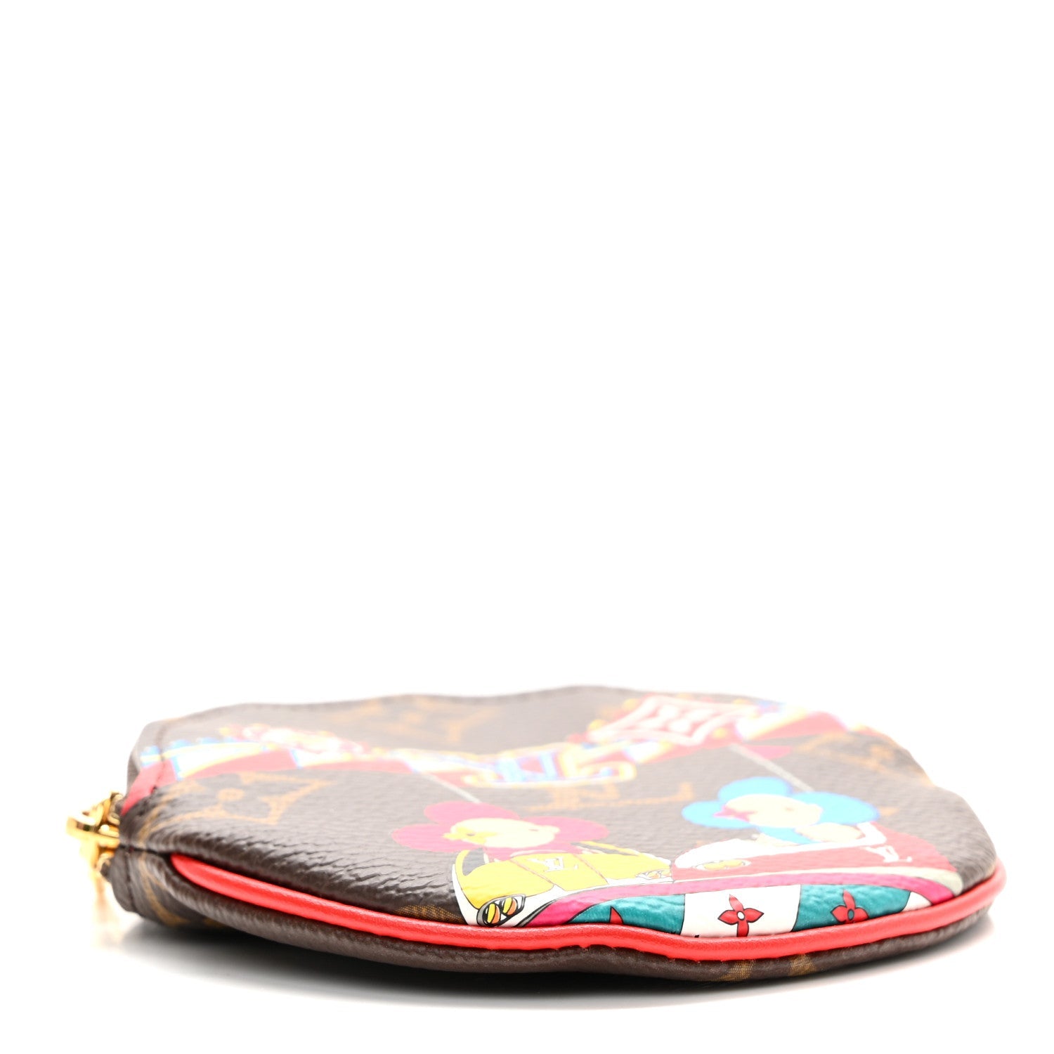 Monogram 2020 Christmas Animation Bumper Cars Round Coin Purse Coquelicot