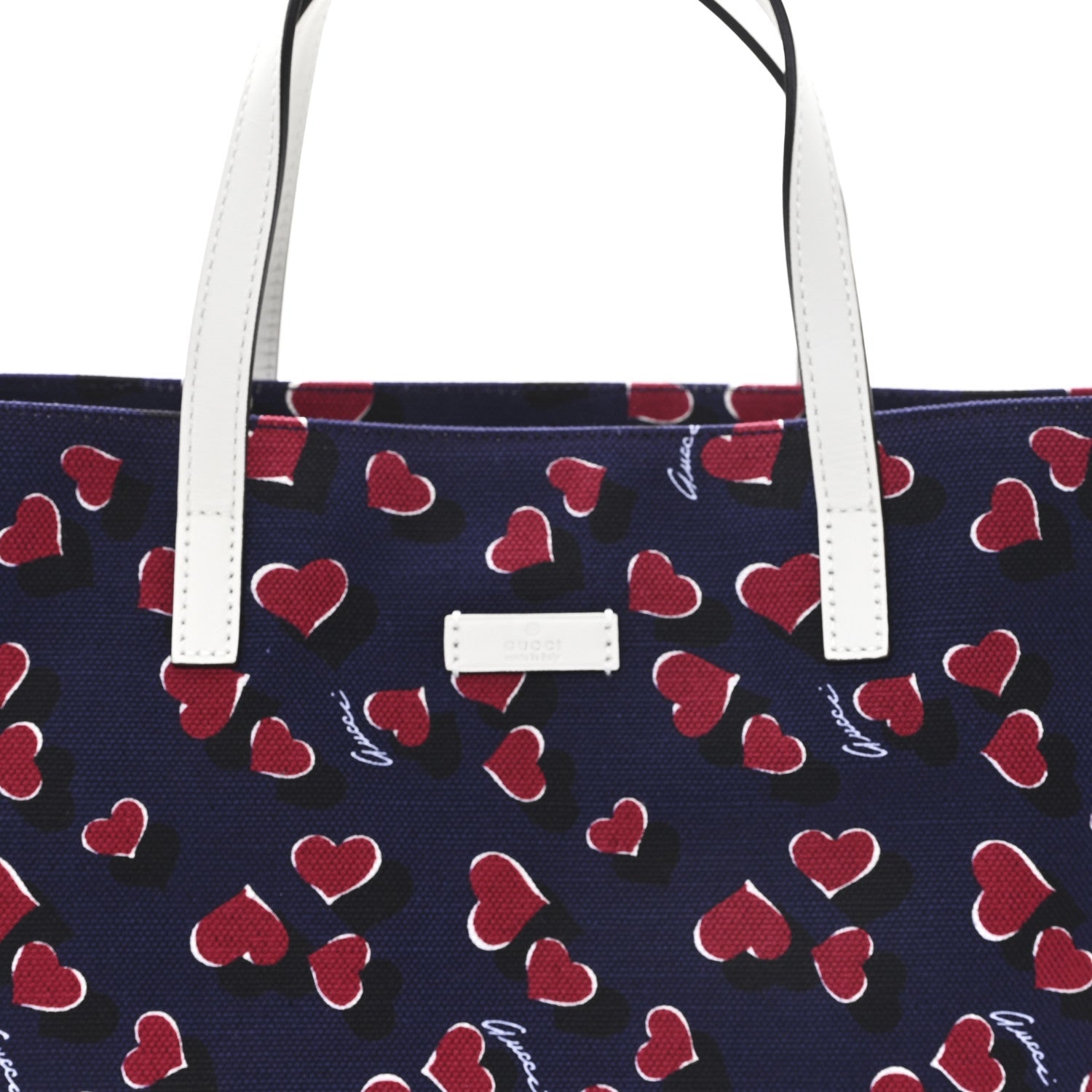 Canvas Heartbeat Print Medium Tote New Wine