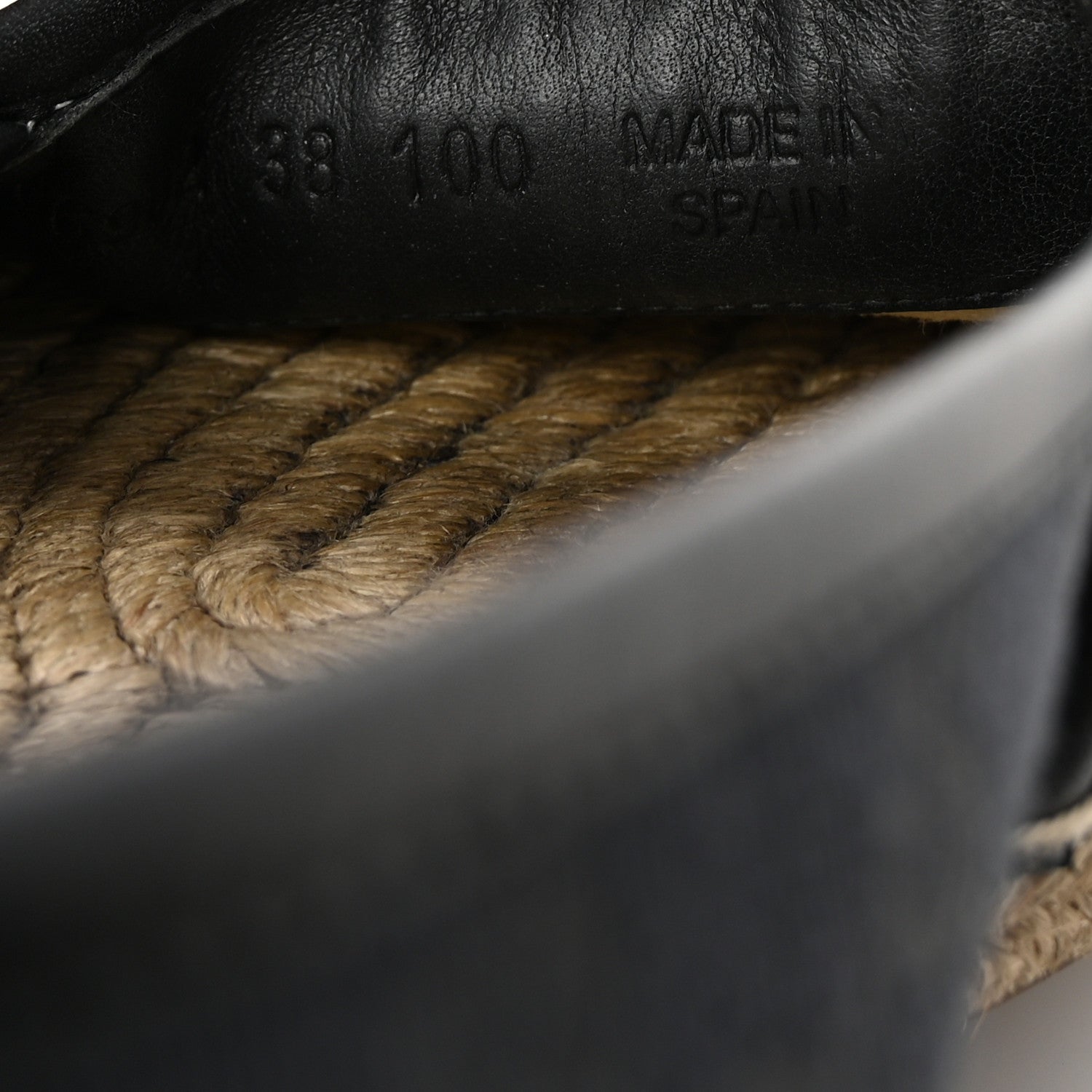 Monogram Espadrilles 38 Black