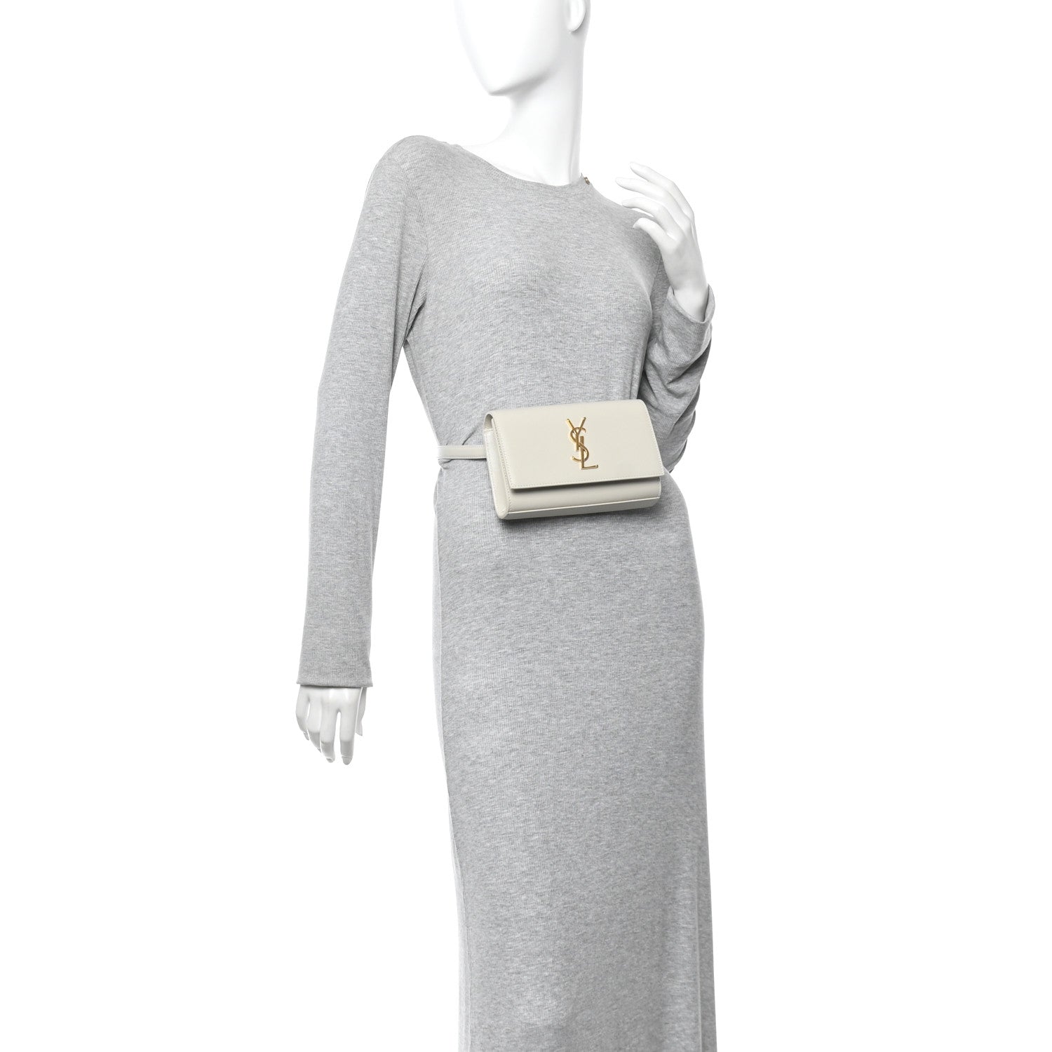 Grain De Poudre Monogram Kate Belt Bag Crema Soft