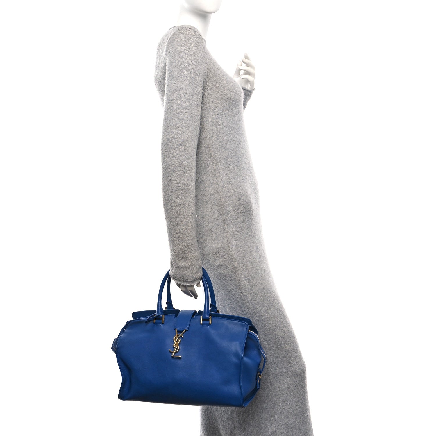 Calfskin Medium Monogram Cabas Blue Majorelle