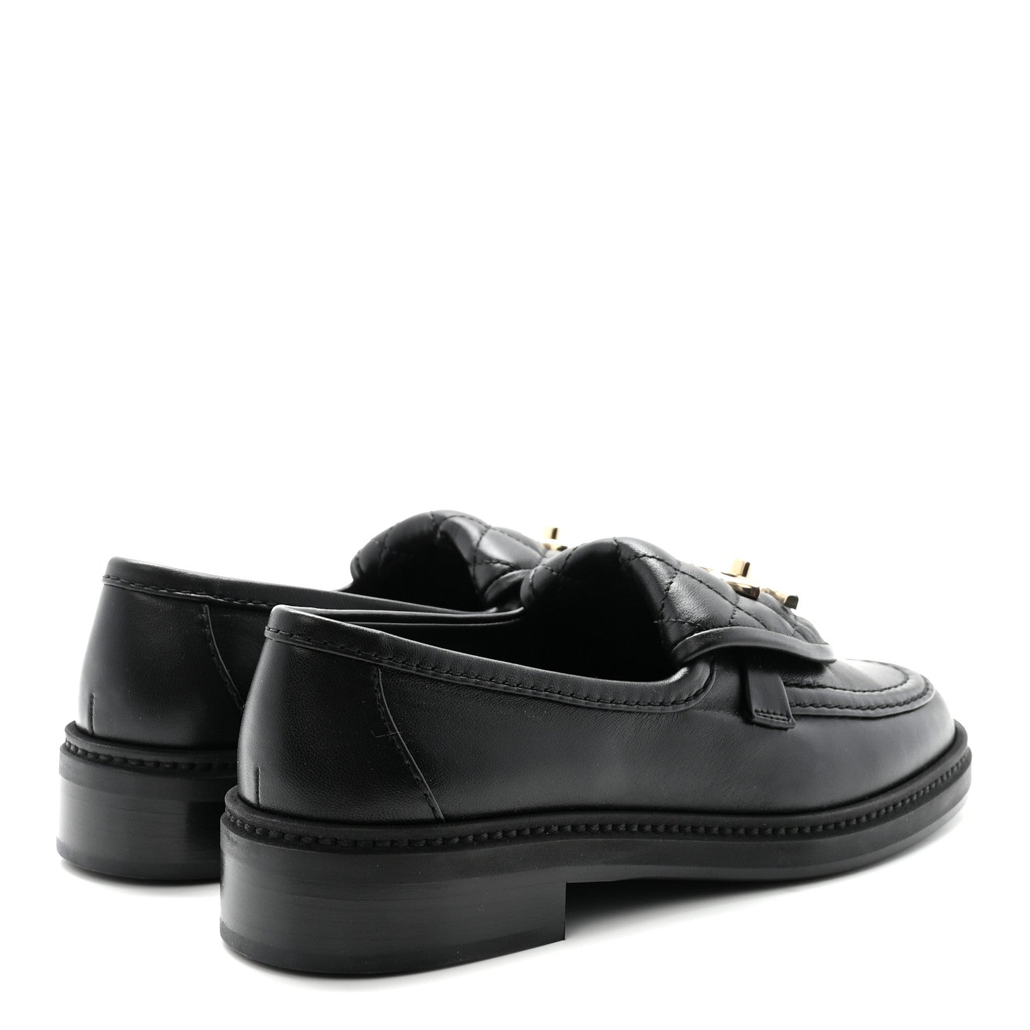 Lambskin Quilted CC Turnlock Loafers 35 Black