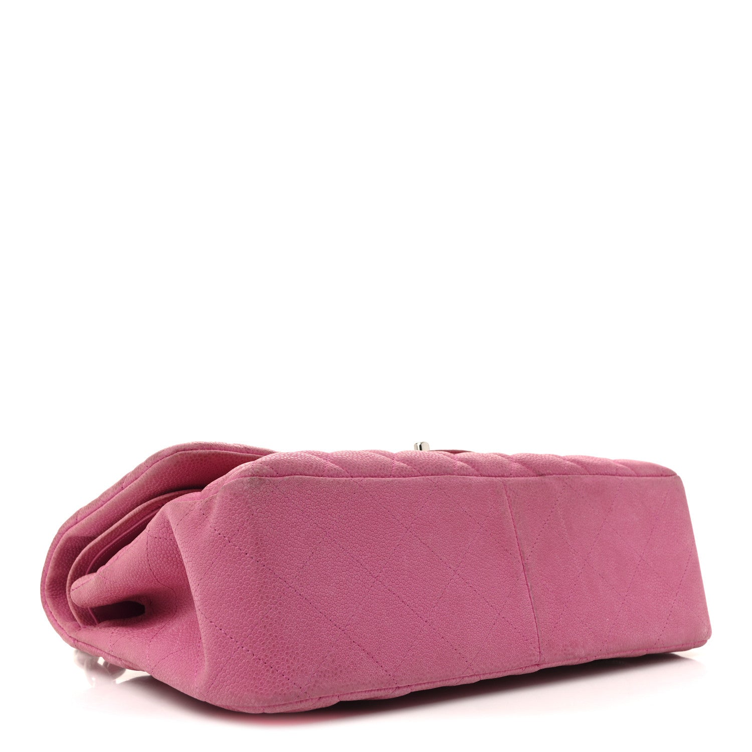 Caviar Quilted Jumbo Double Flap Pink