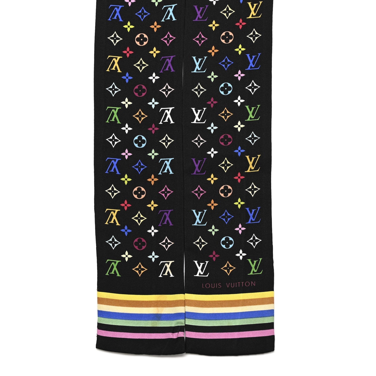 LV X TM Silk Monogram Multicolor Bandeau Black