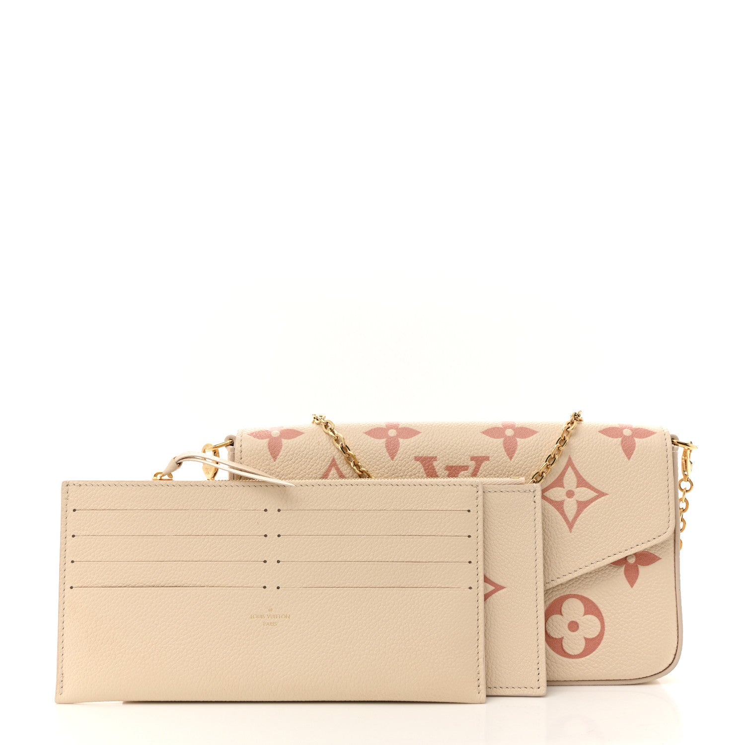 Empreinte Monogram Giant By The Pool Felicie Pochette Chain Wallet Creme Rose Trianon