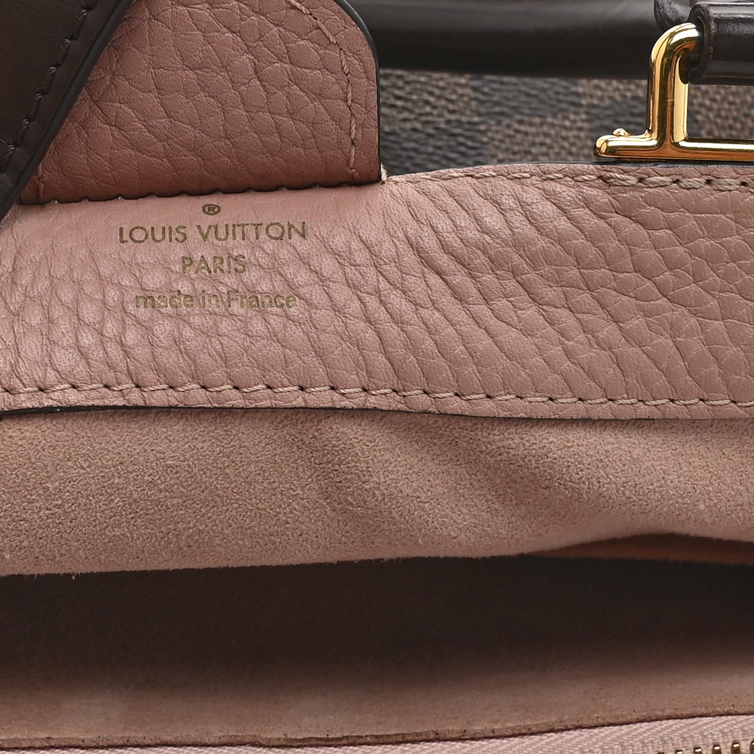 Damier Ebene Cuir Taurillon Brittany Magnolia